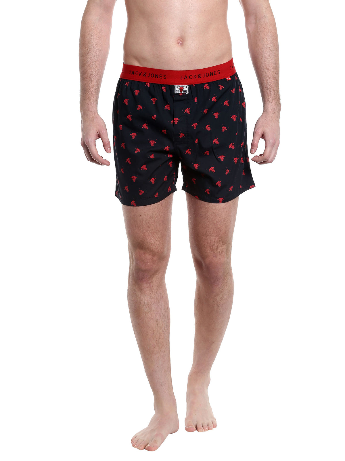 Chicago Bulls Printed Black Boxers Nba - S