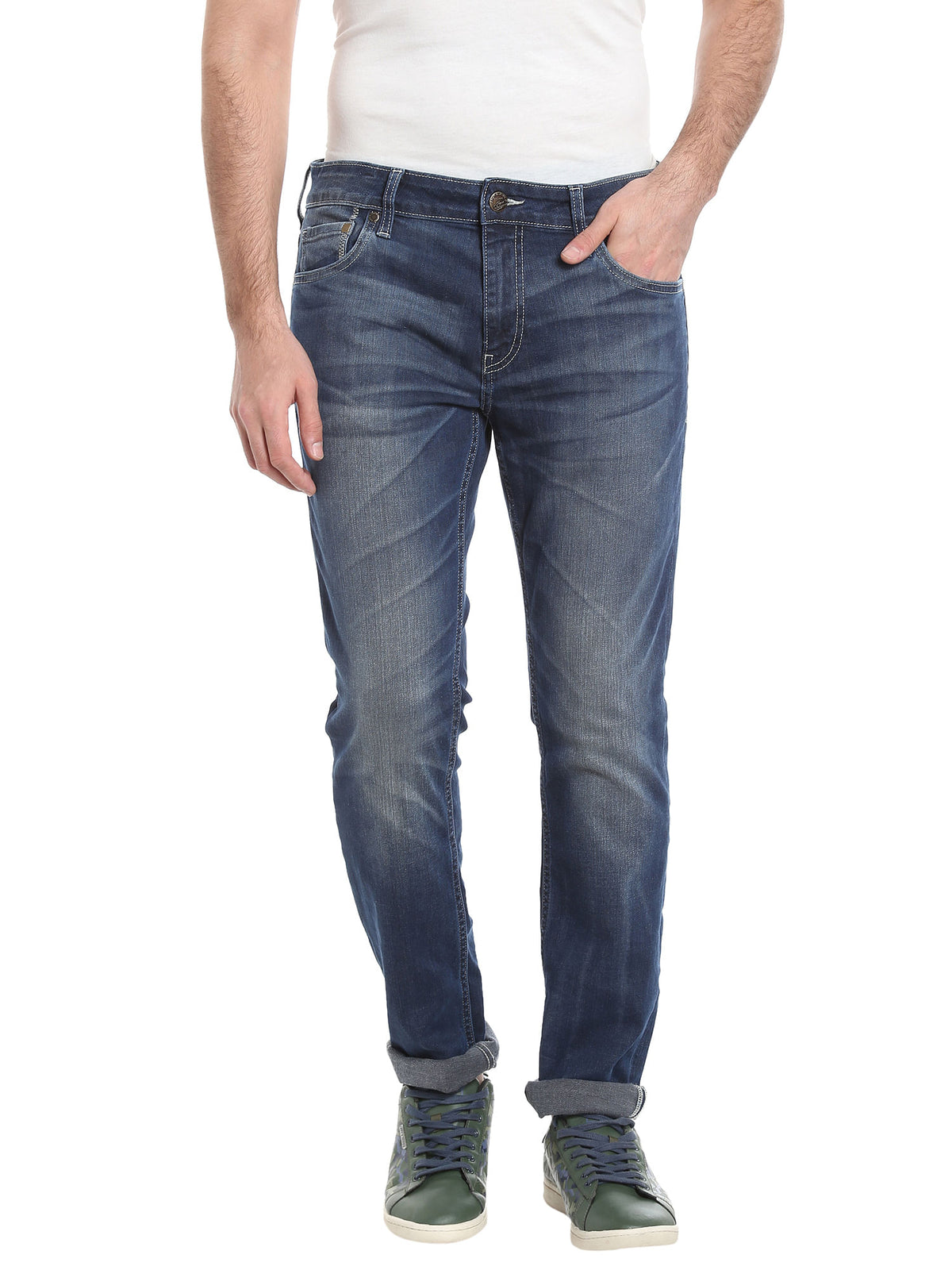Dark Blue Low Rise Slim Fit Jeans - 28/32