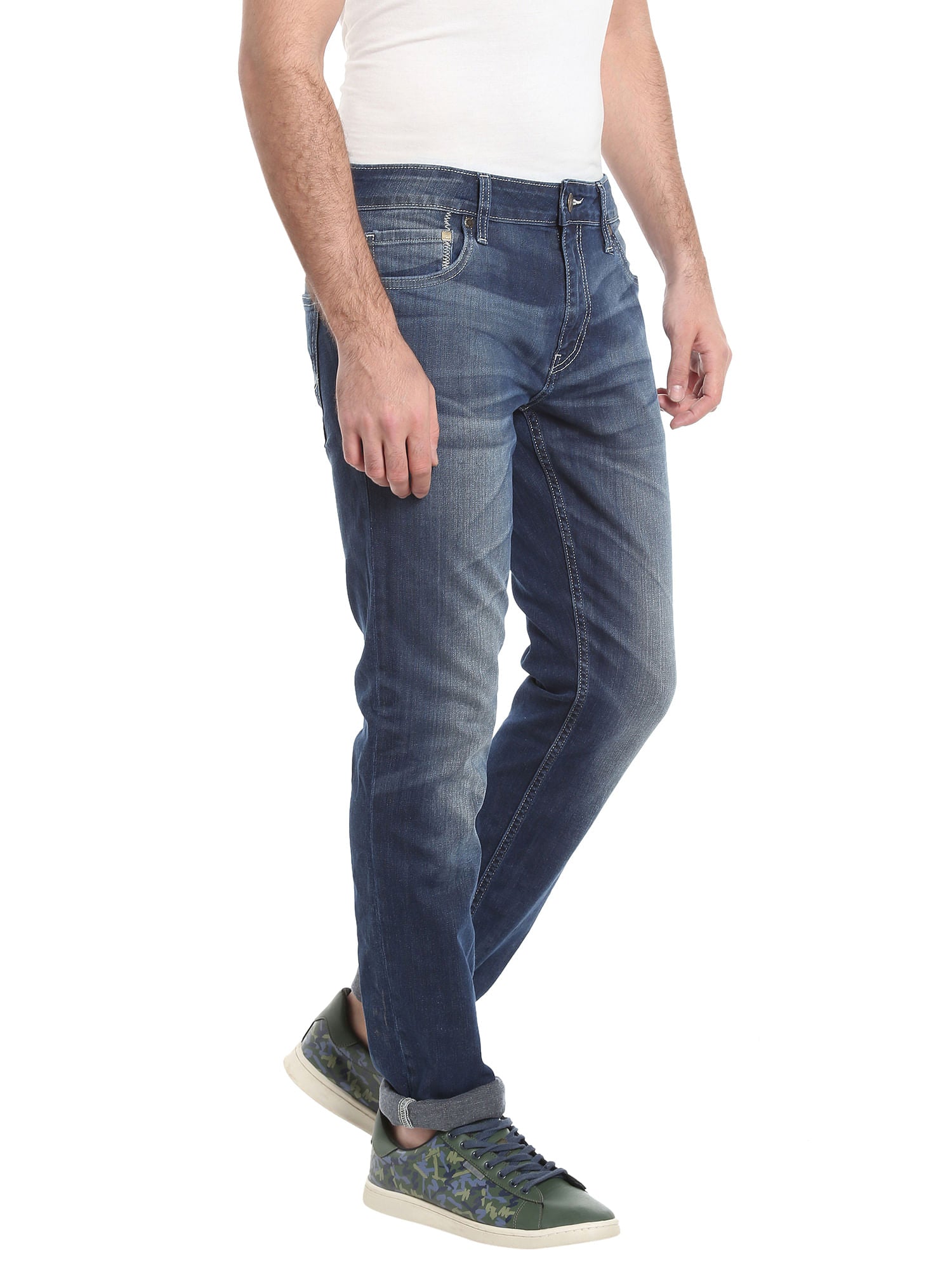 Dark Blue Low Rise Slim Fit Jeans