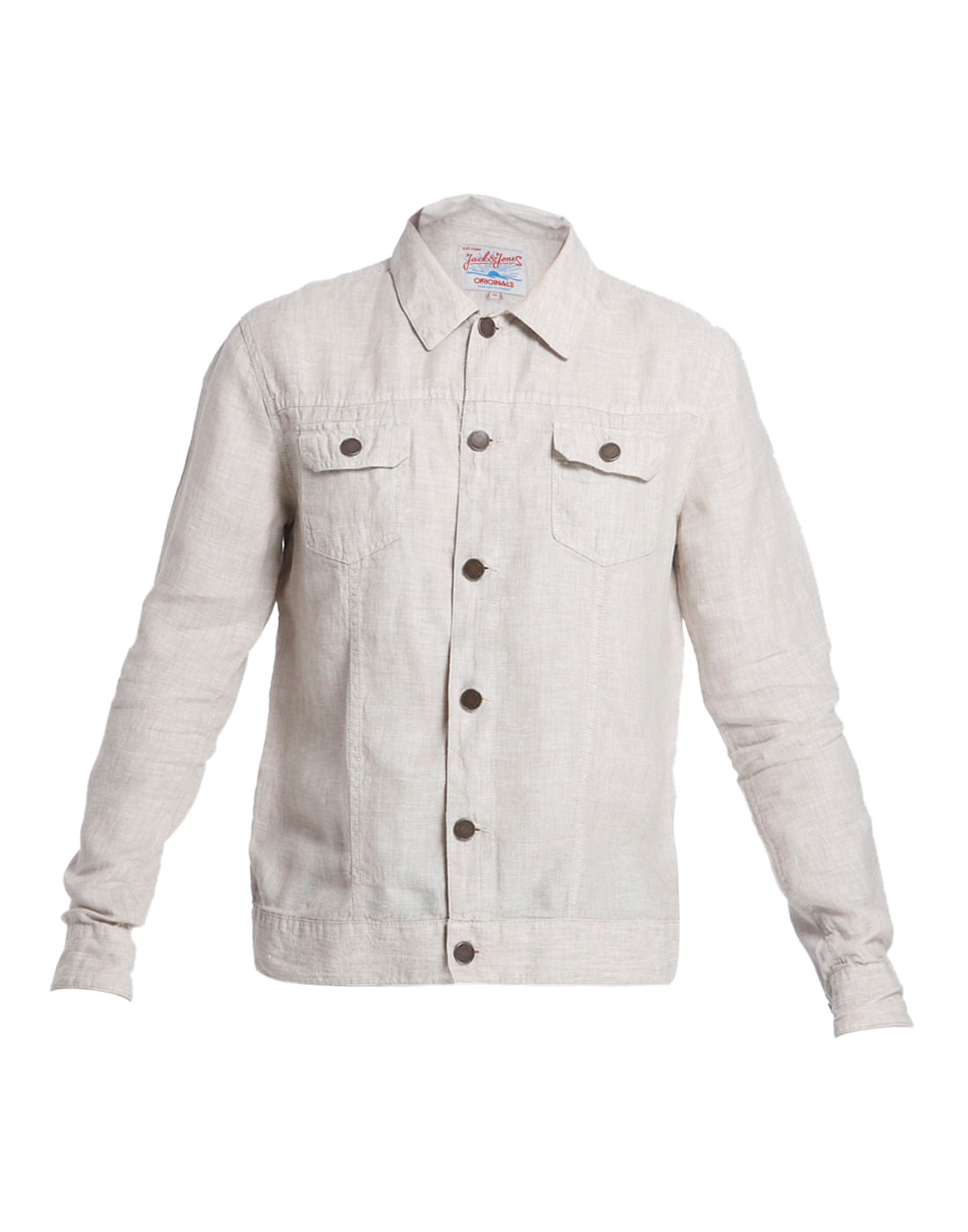 Beige Linen Linen Jacket