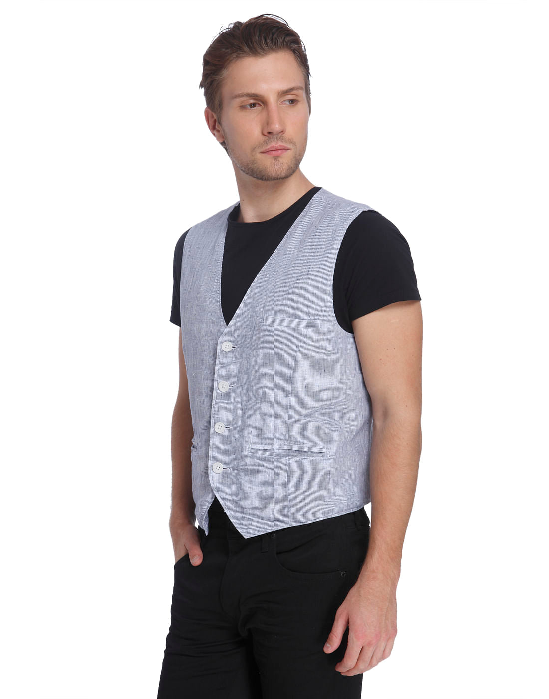 White Linen Waistcoat
