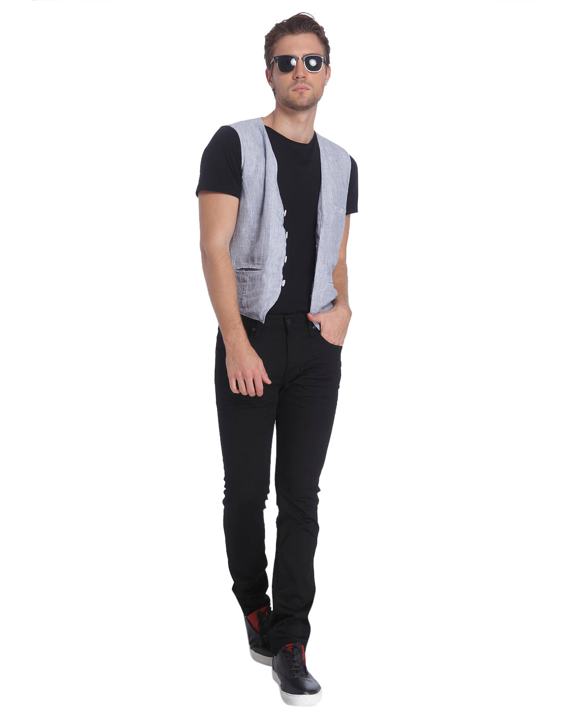 White Linen Waistcoat