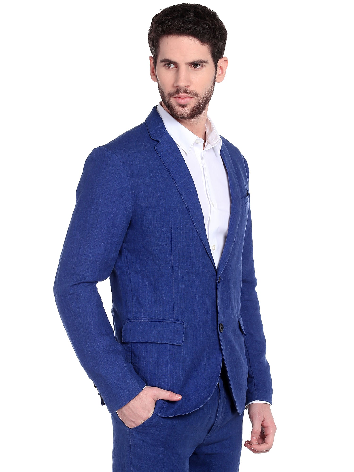 Blue Linen Blazer