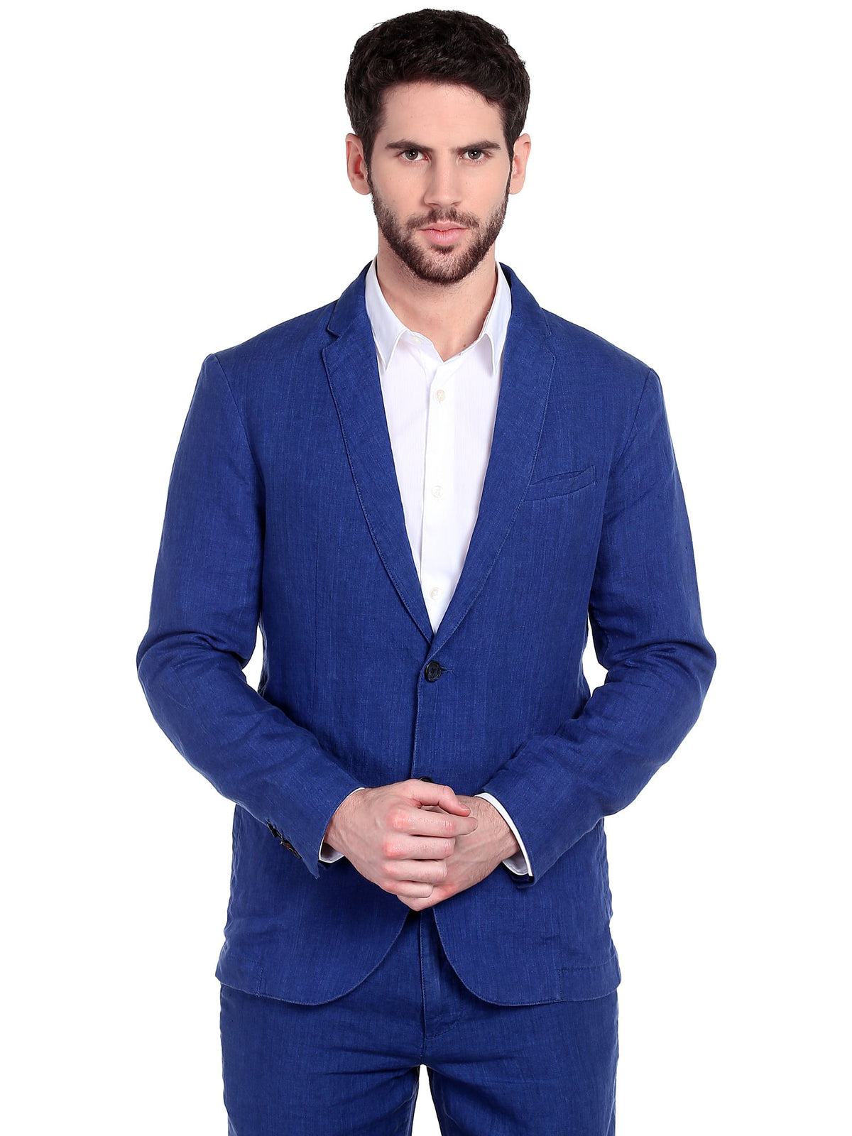 Blue Linen Blazer - 46