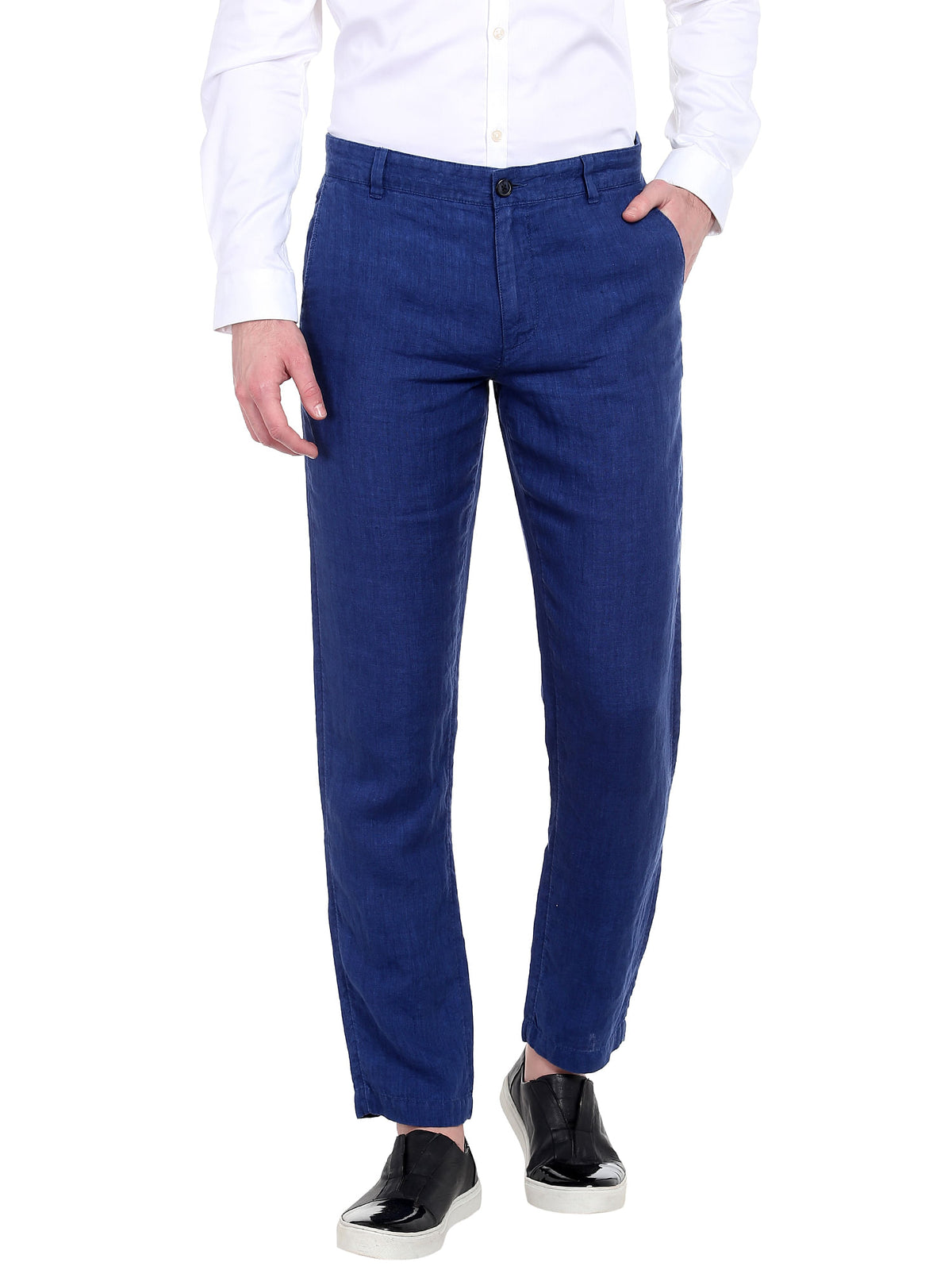 Blue Linen Trousers - 46
