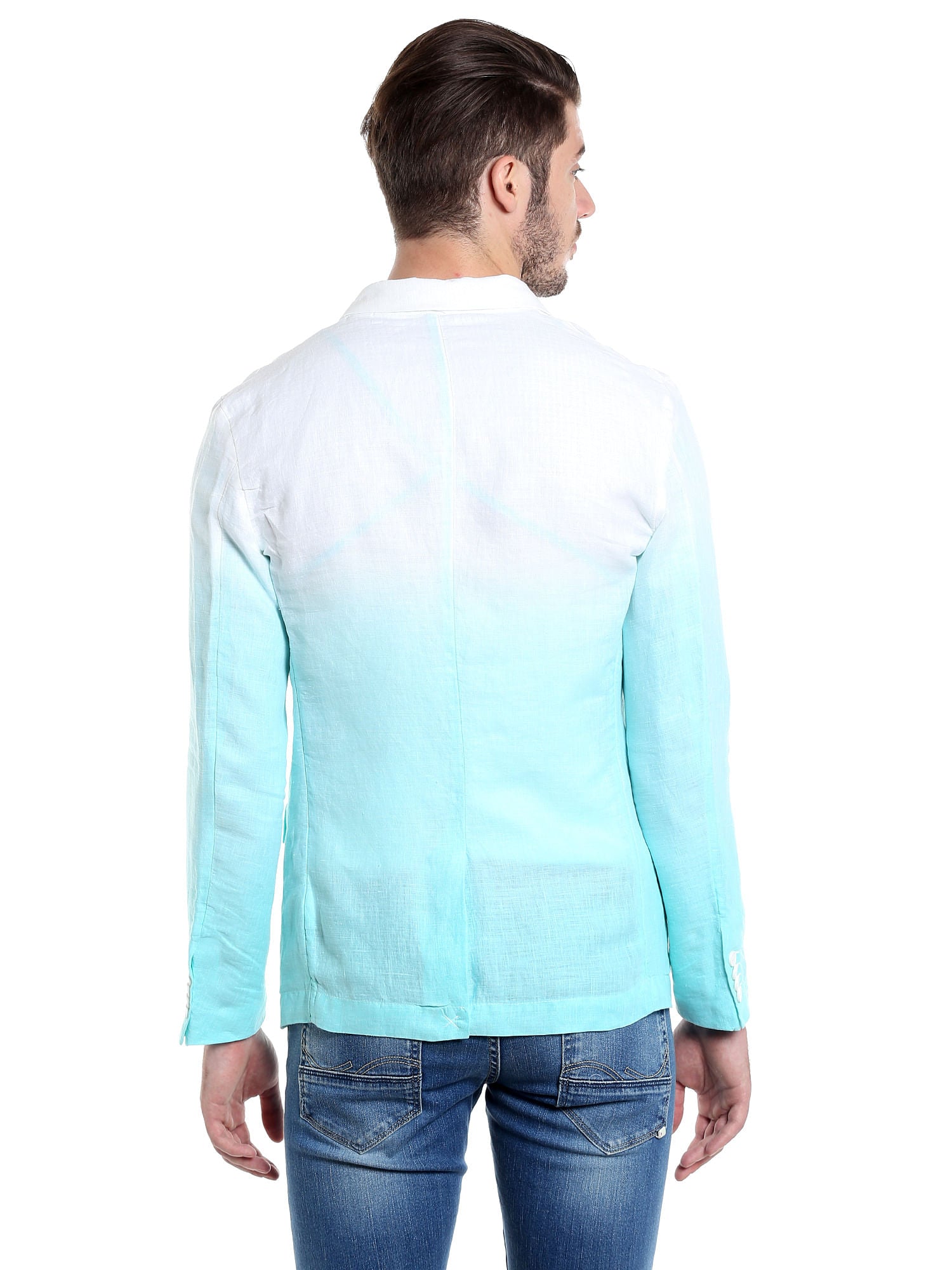 Mint Ombre Linen Blazer