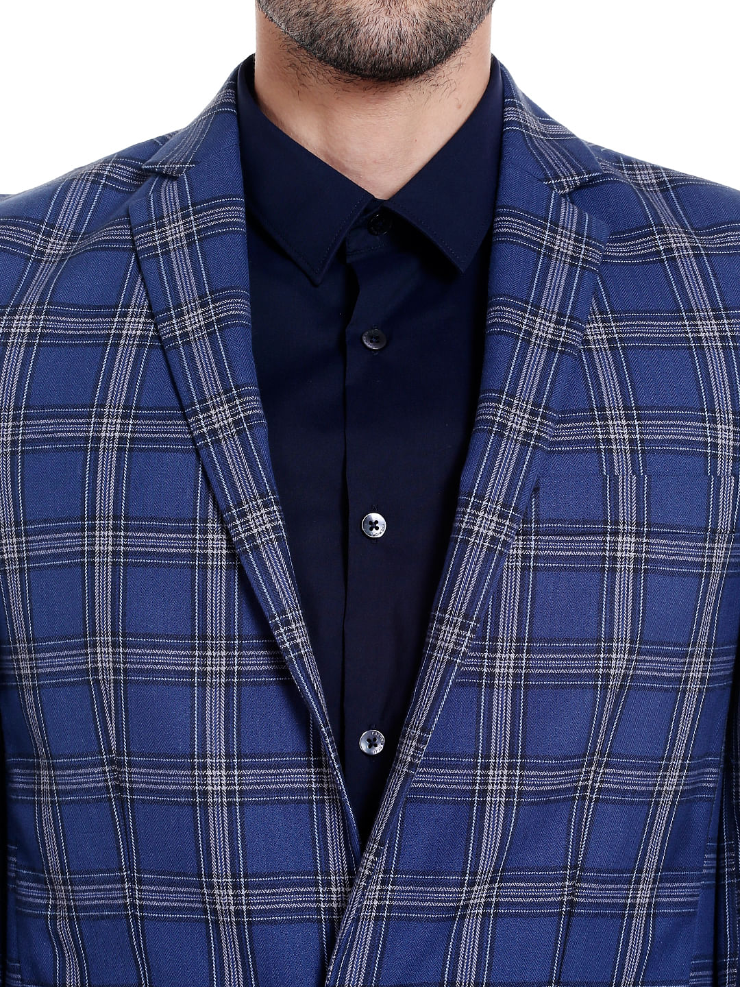 Blue Check Slim Fit Blazer