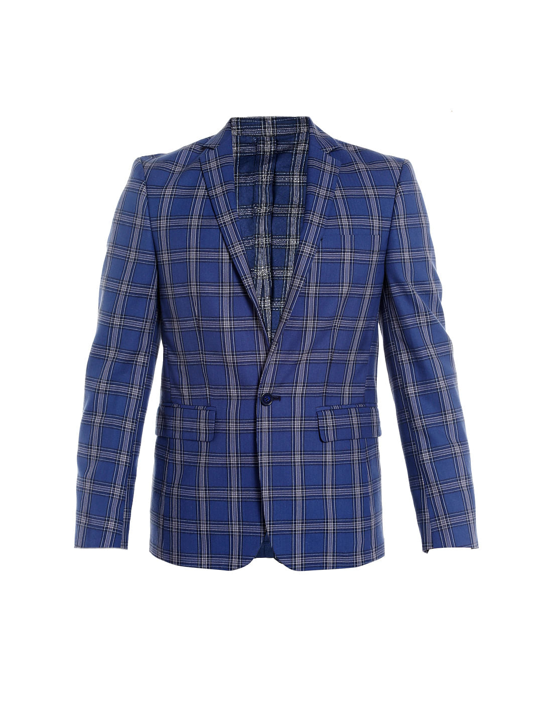 Blue Check Slim Fit Blazer