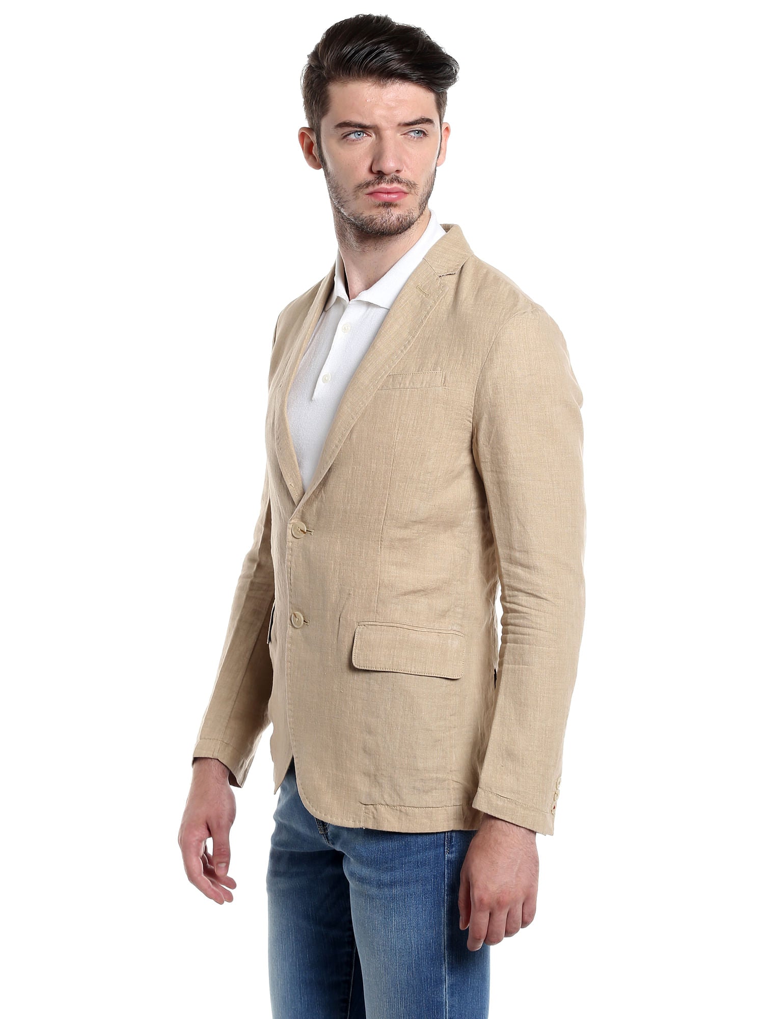 Beige Linen Blazer