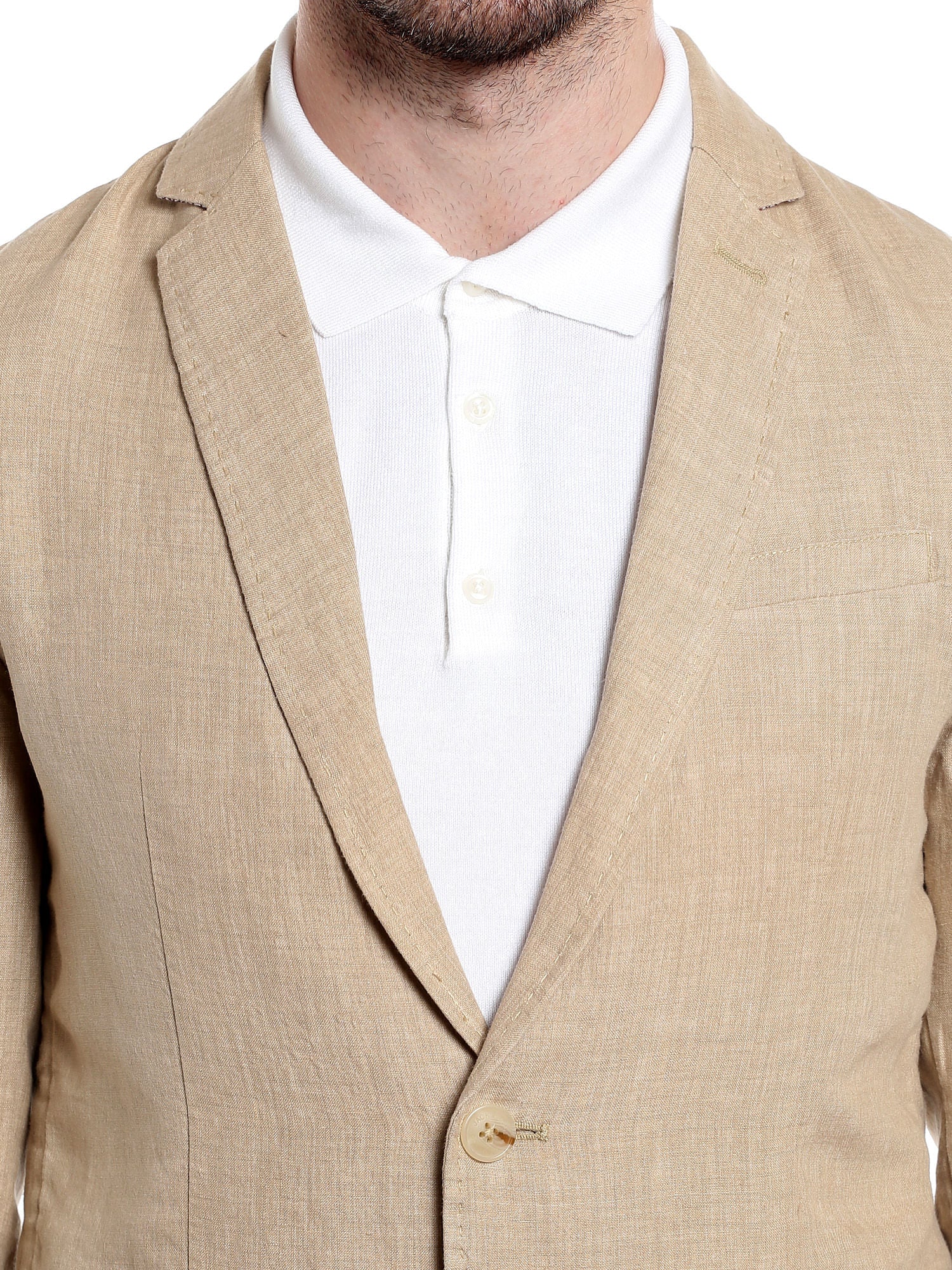Beige Linen Blazer