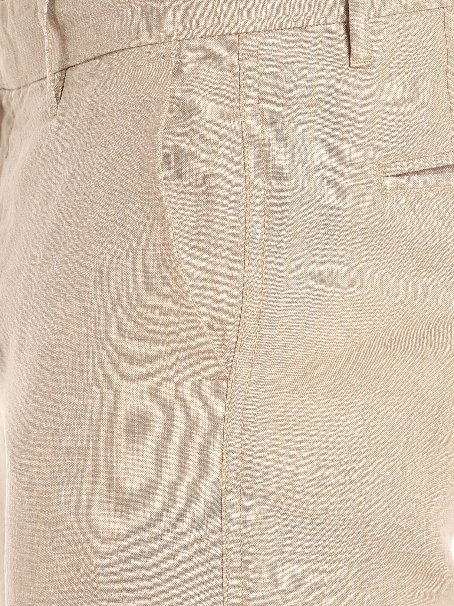 Beige Linen Trousers