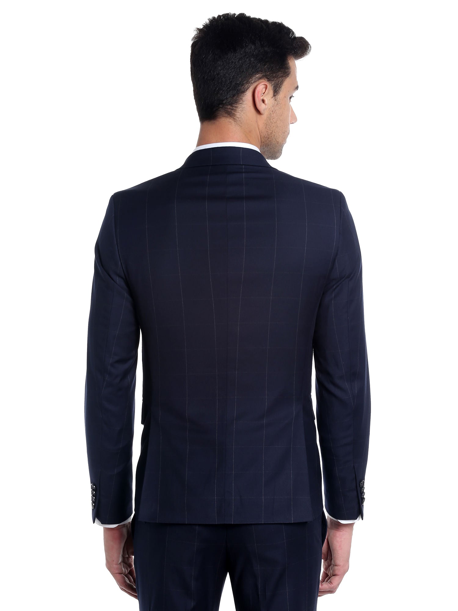 Dark Blue Check Blazer