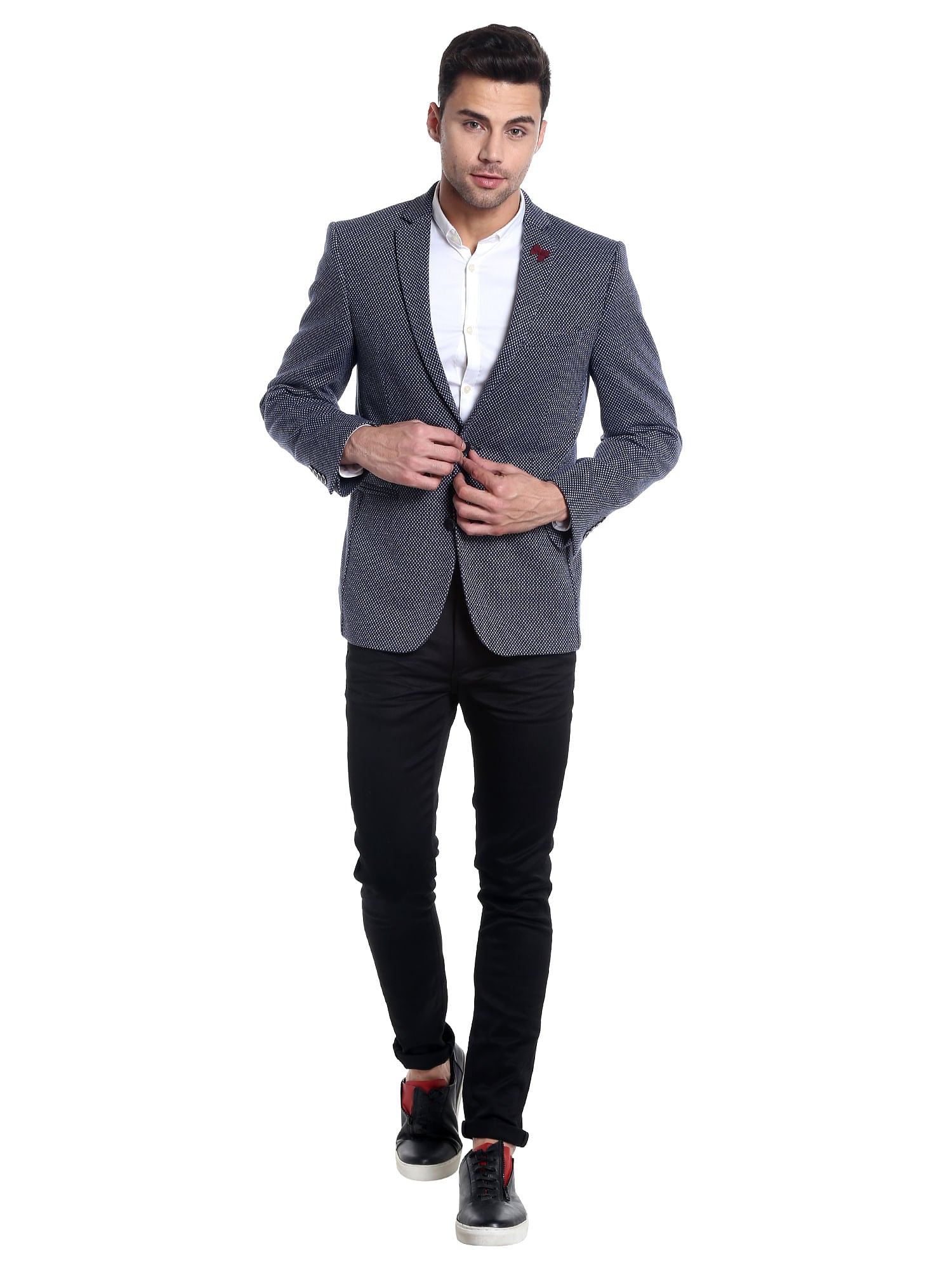 Blue Printed Blazer