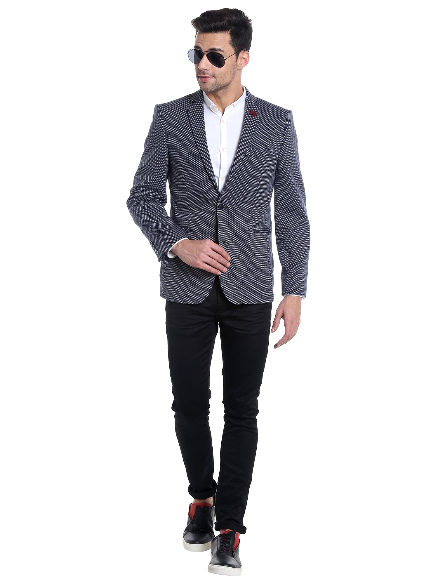 Blue Printed Blazer