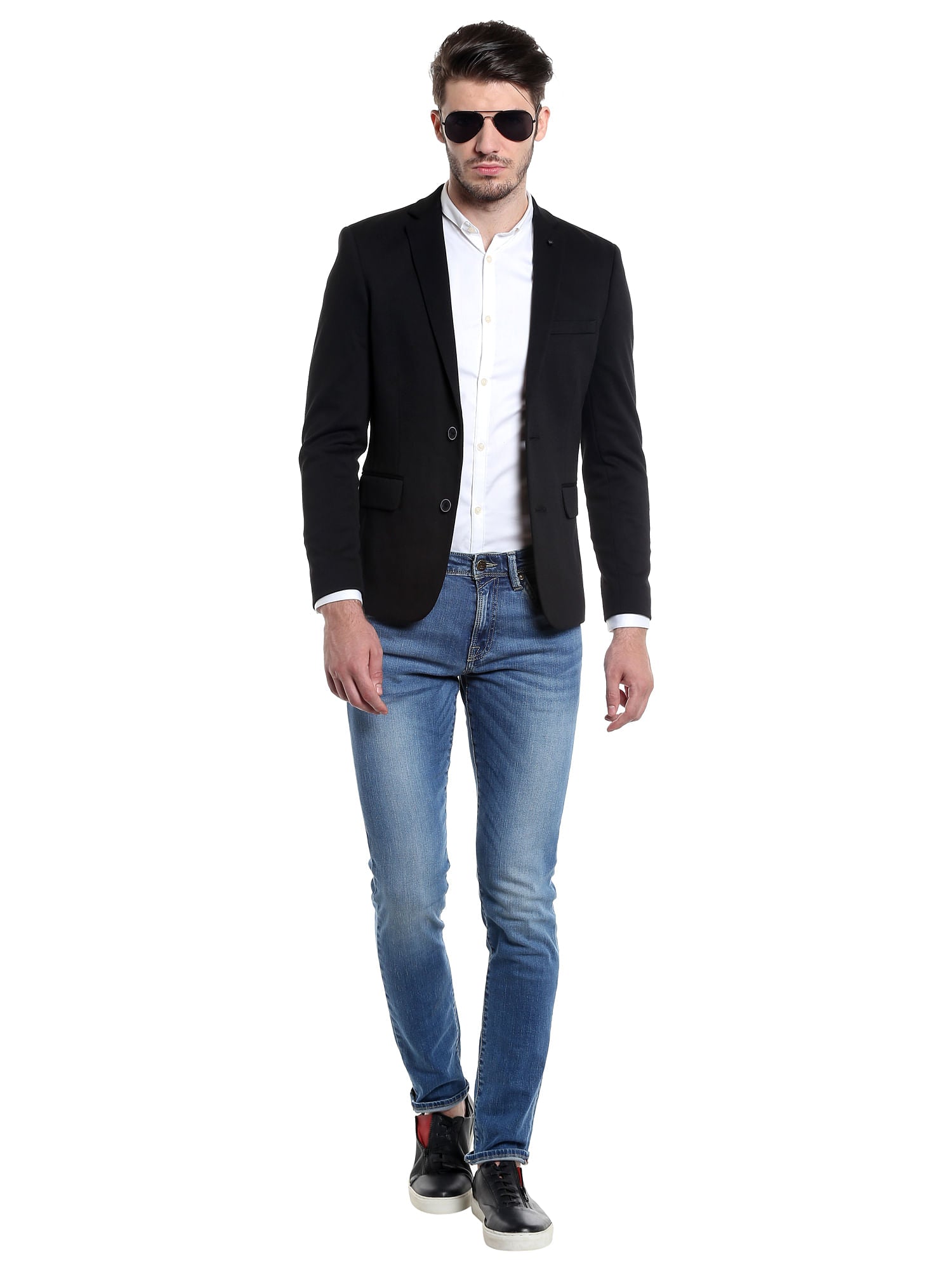 Black Slim Fit Casual Blazer