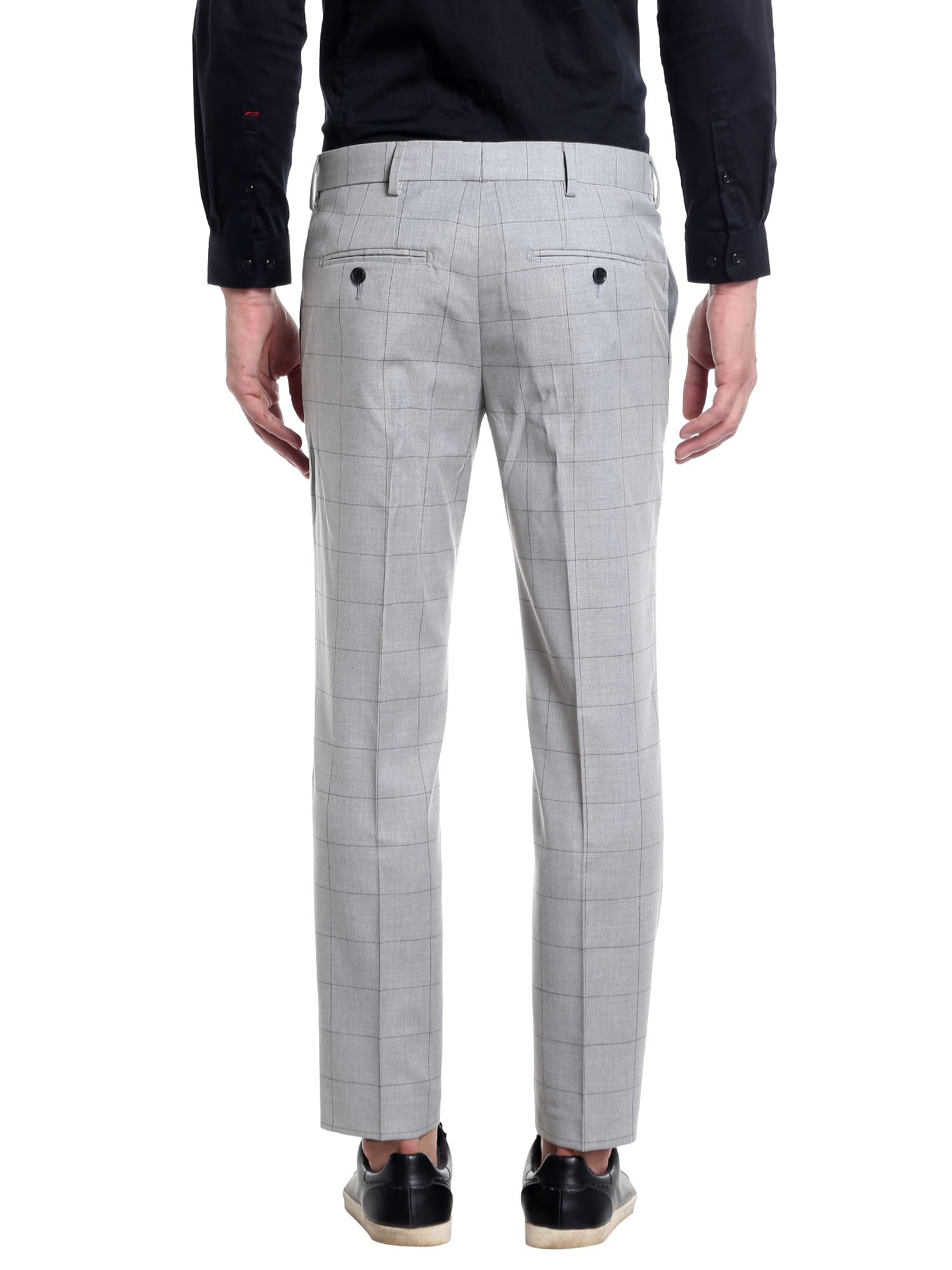 Grey Check Trousers