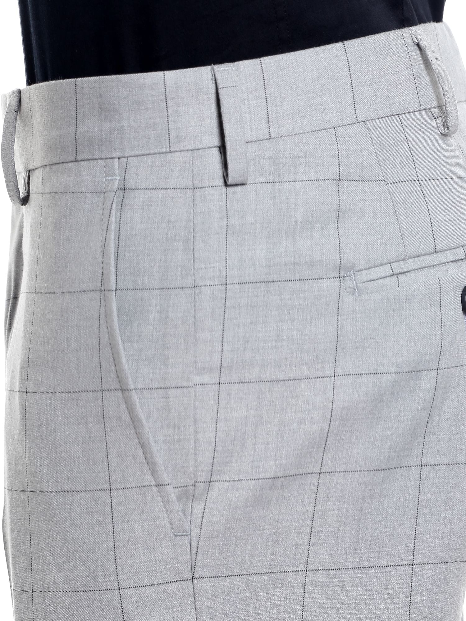 Grey Check Trousers
