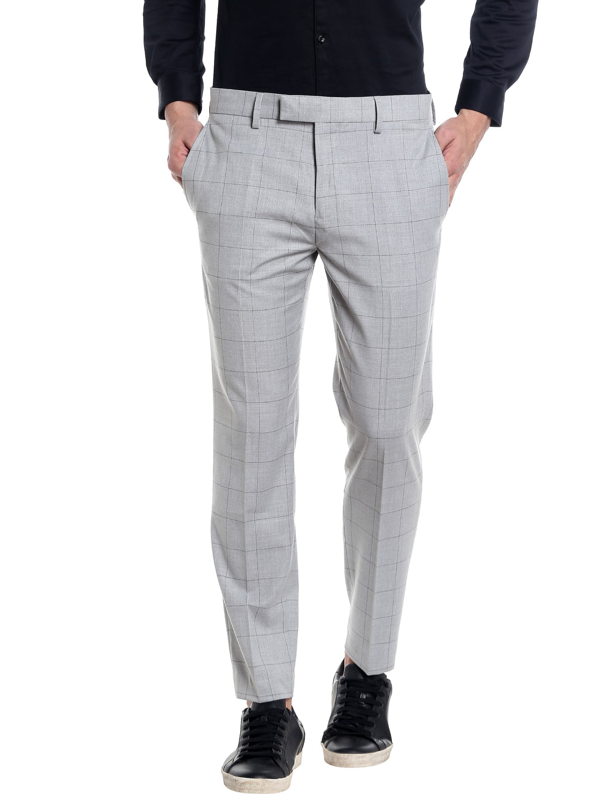 Grey Check Trousers - 46