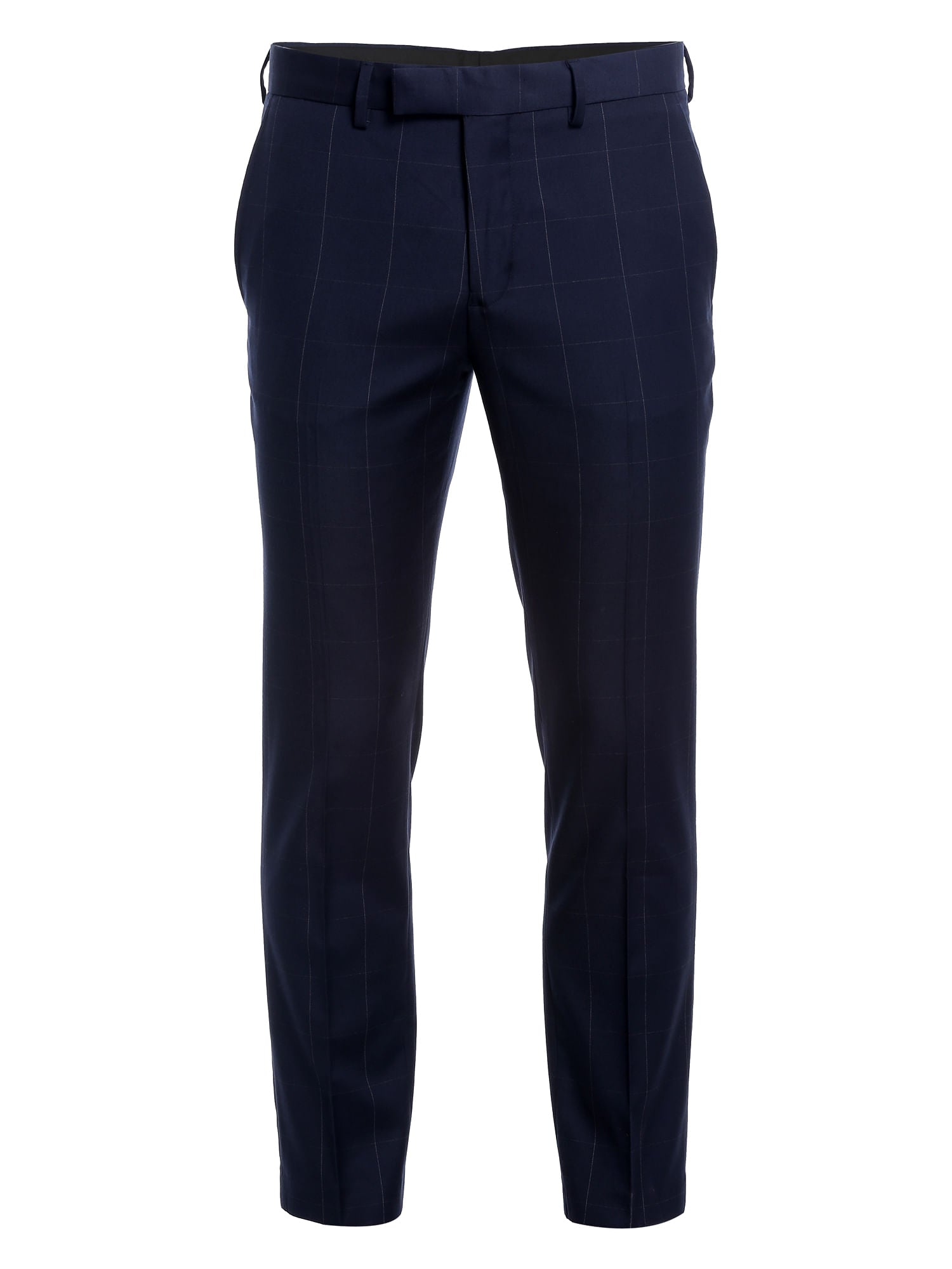 Dark Blue Check Trousers