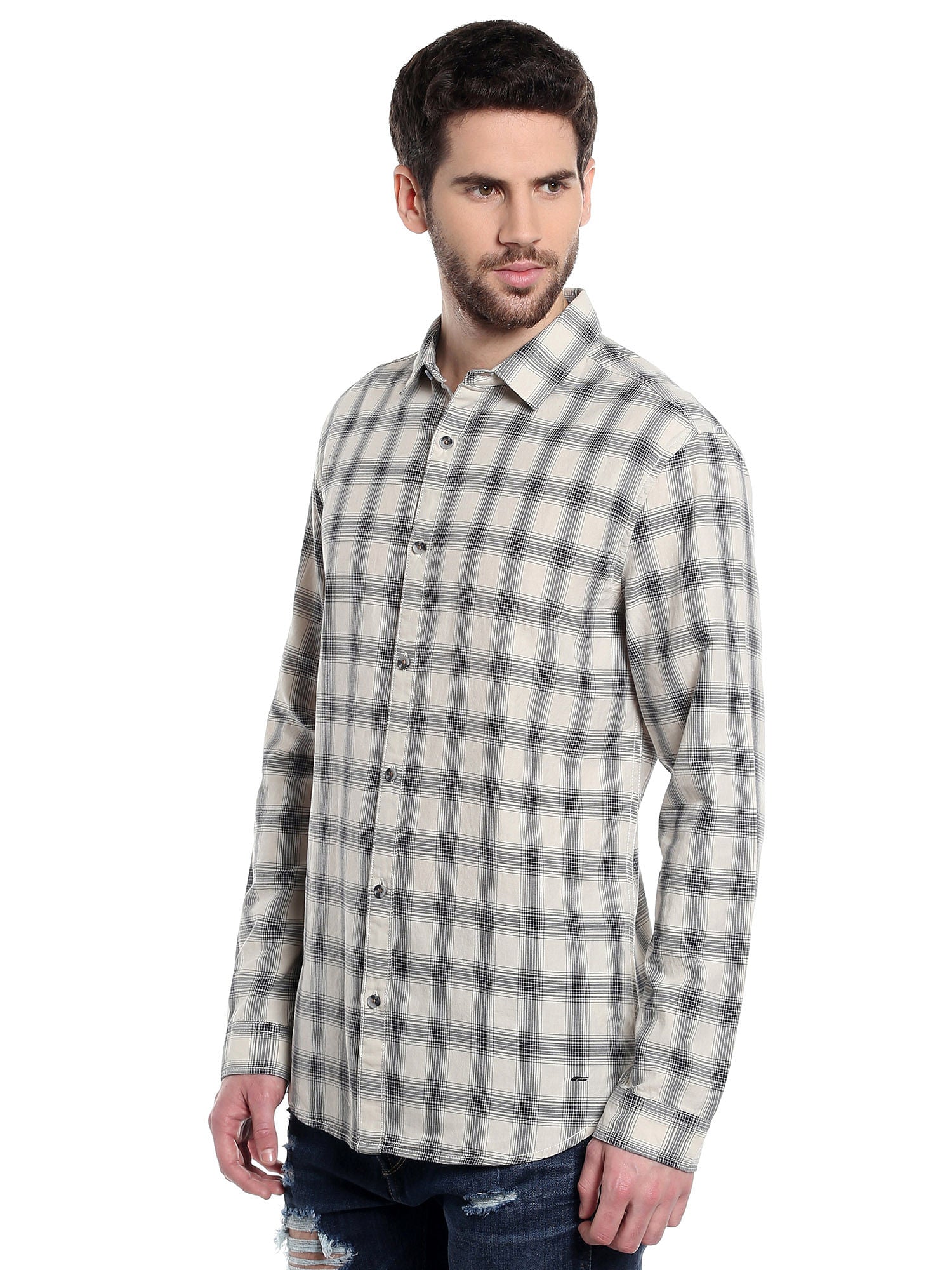 White Check Shirt