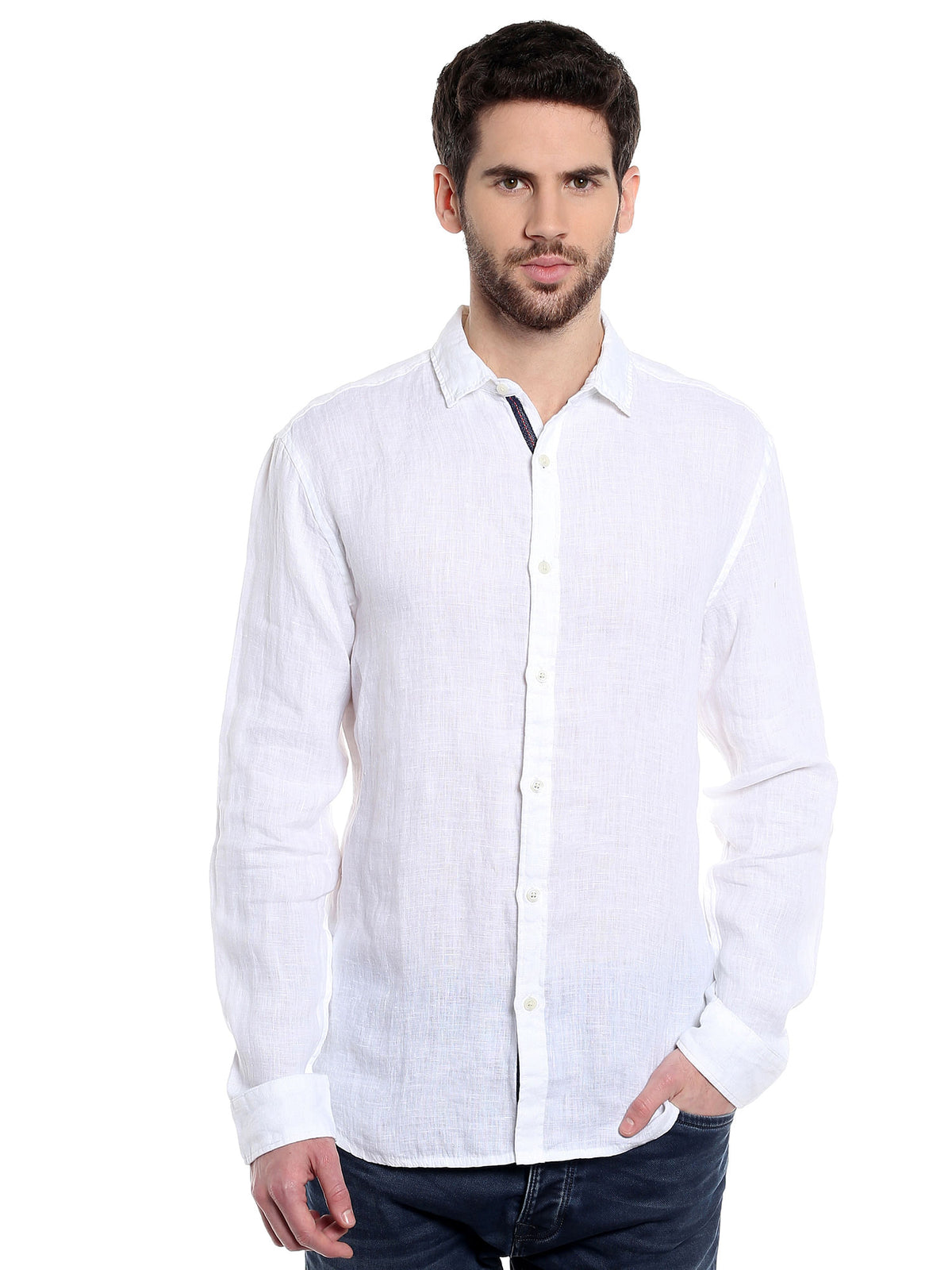 White Linen Shirt - S