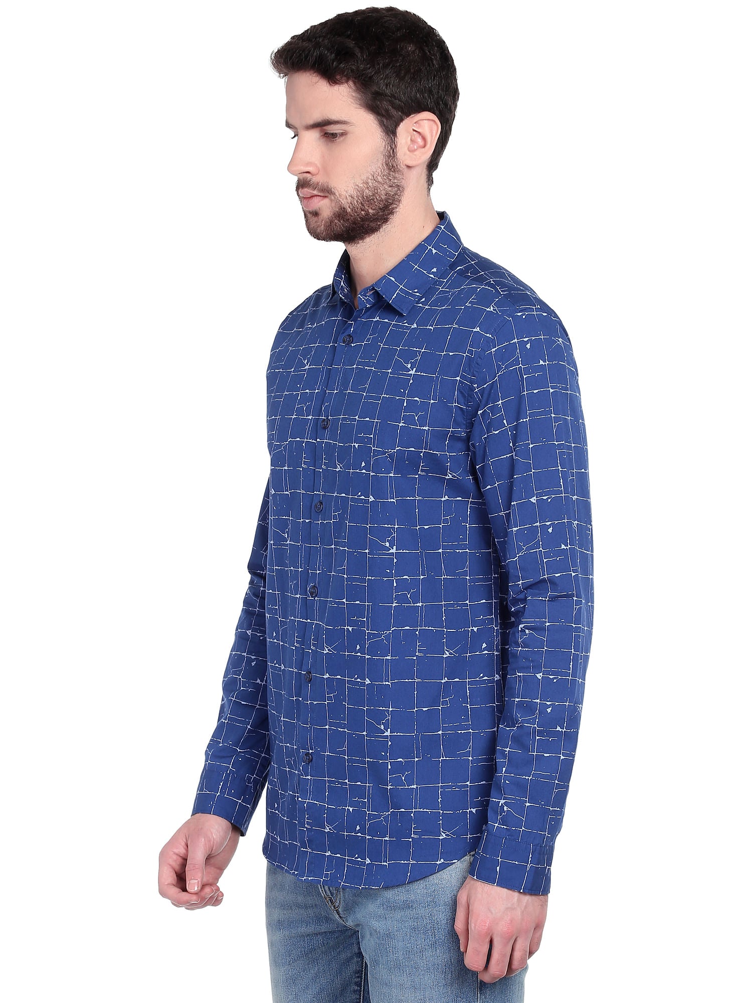Blue Patterned Shirt
