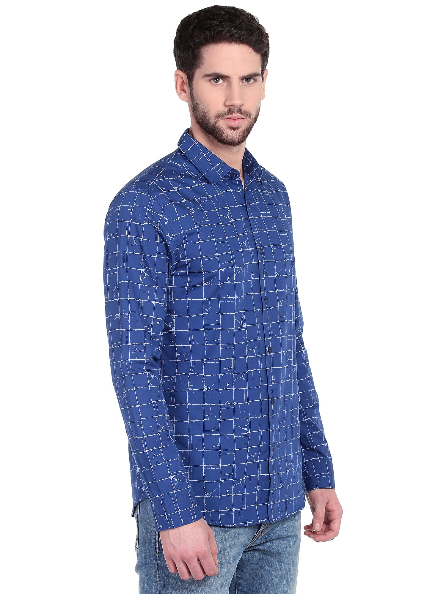 Blue Patterned Shirt