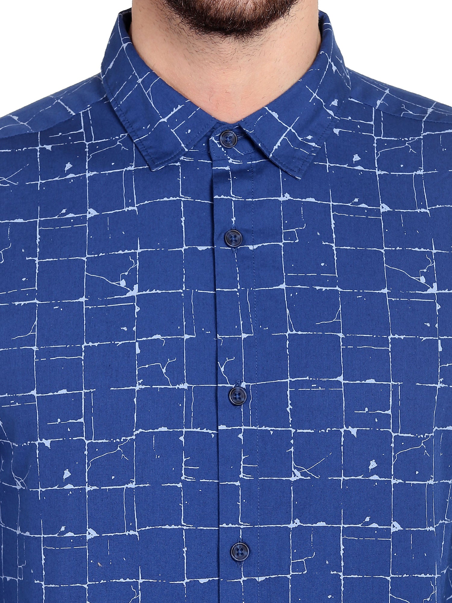 Blue Patterned Shirt