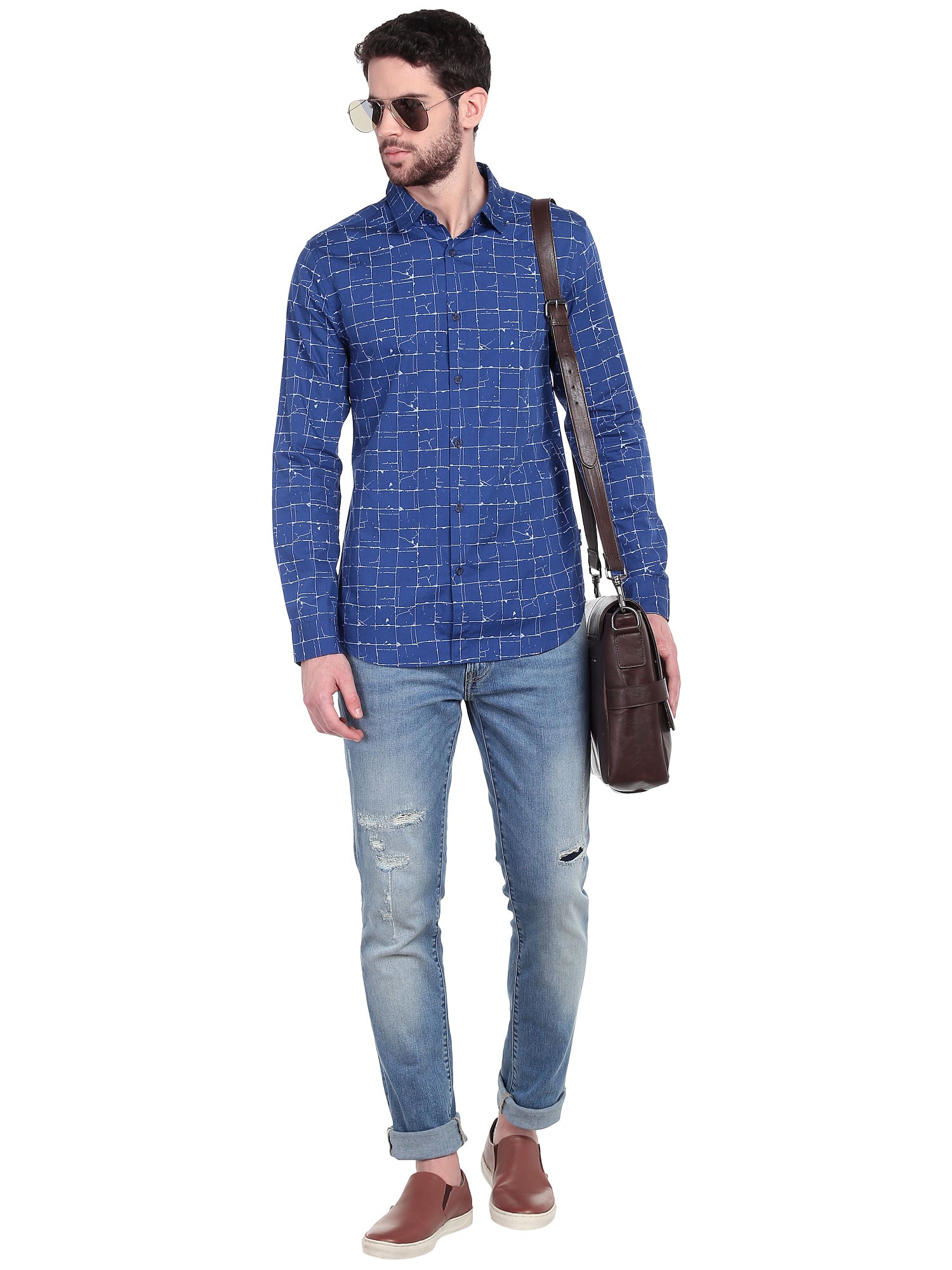 Blue Patterned Shirt