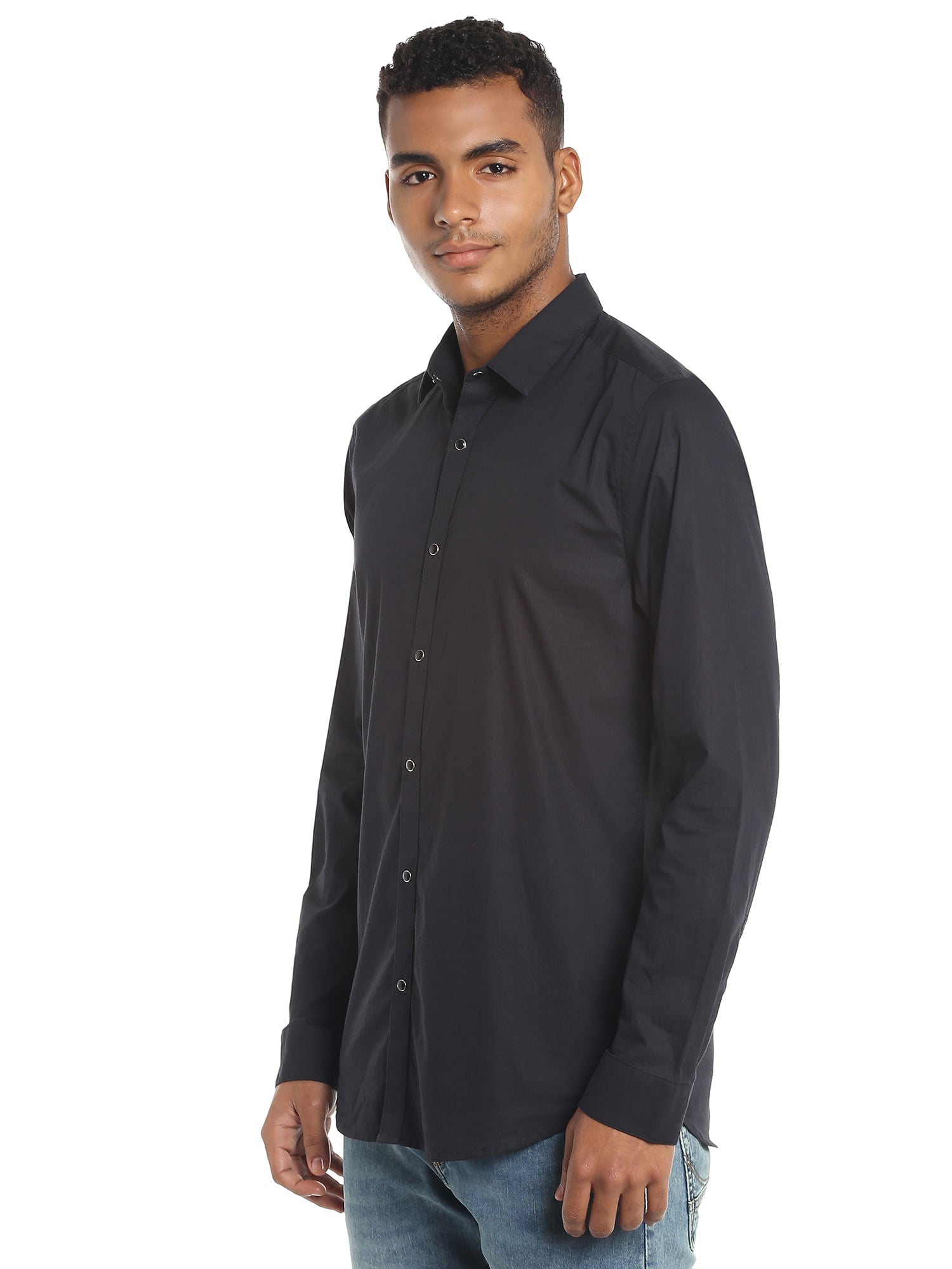Black Slim Fit Shirt