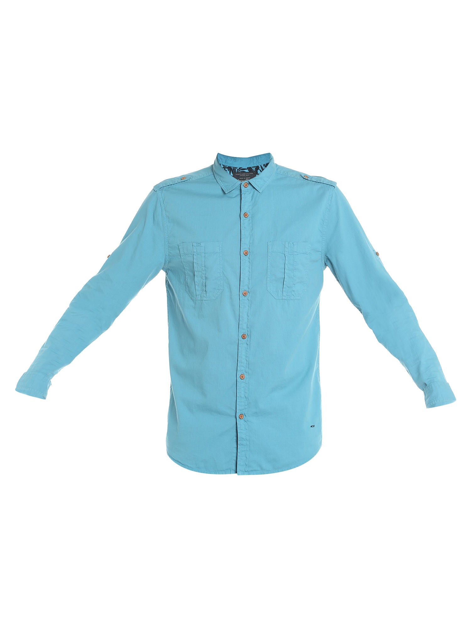 Teal Blue Slim Fit Shirt