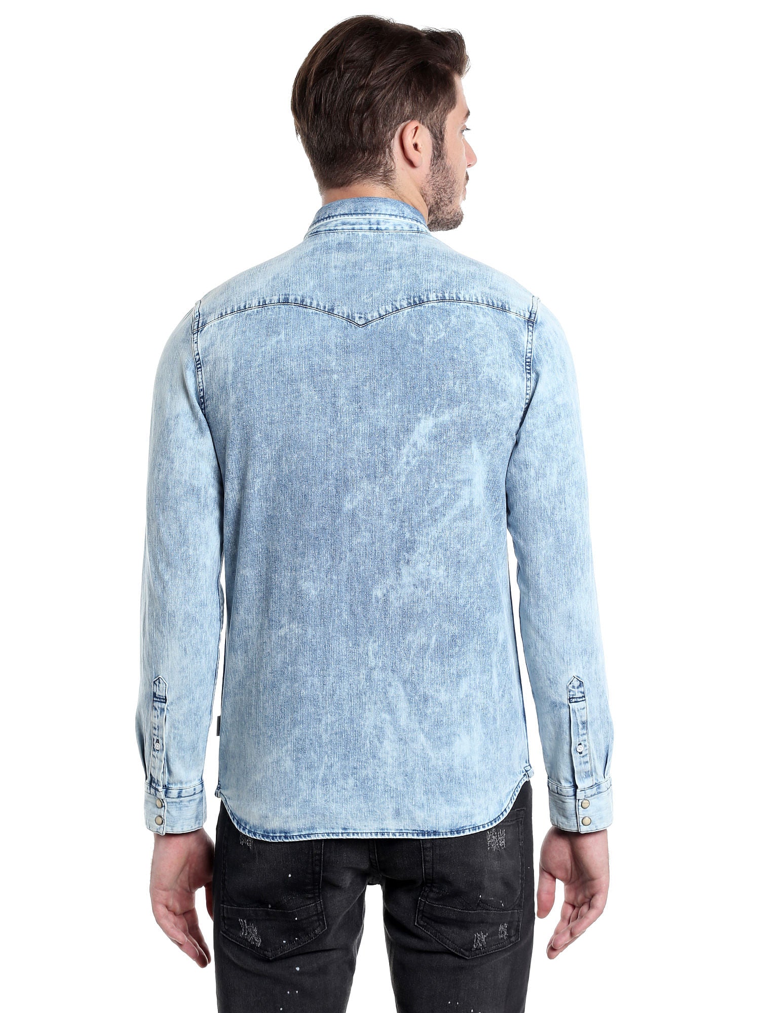 Blue Denim Slim Fit Shirt