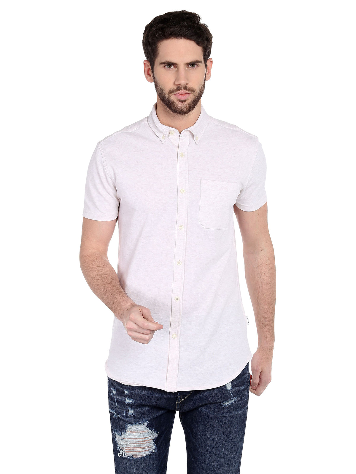 Grey Slim Fit Shirt - S