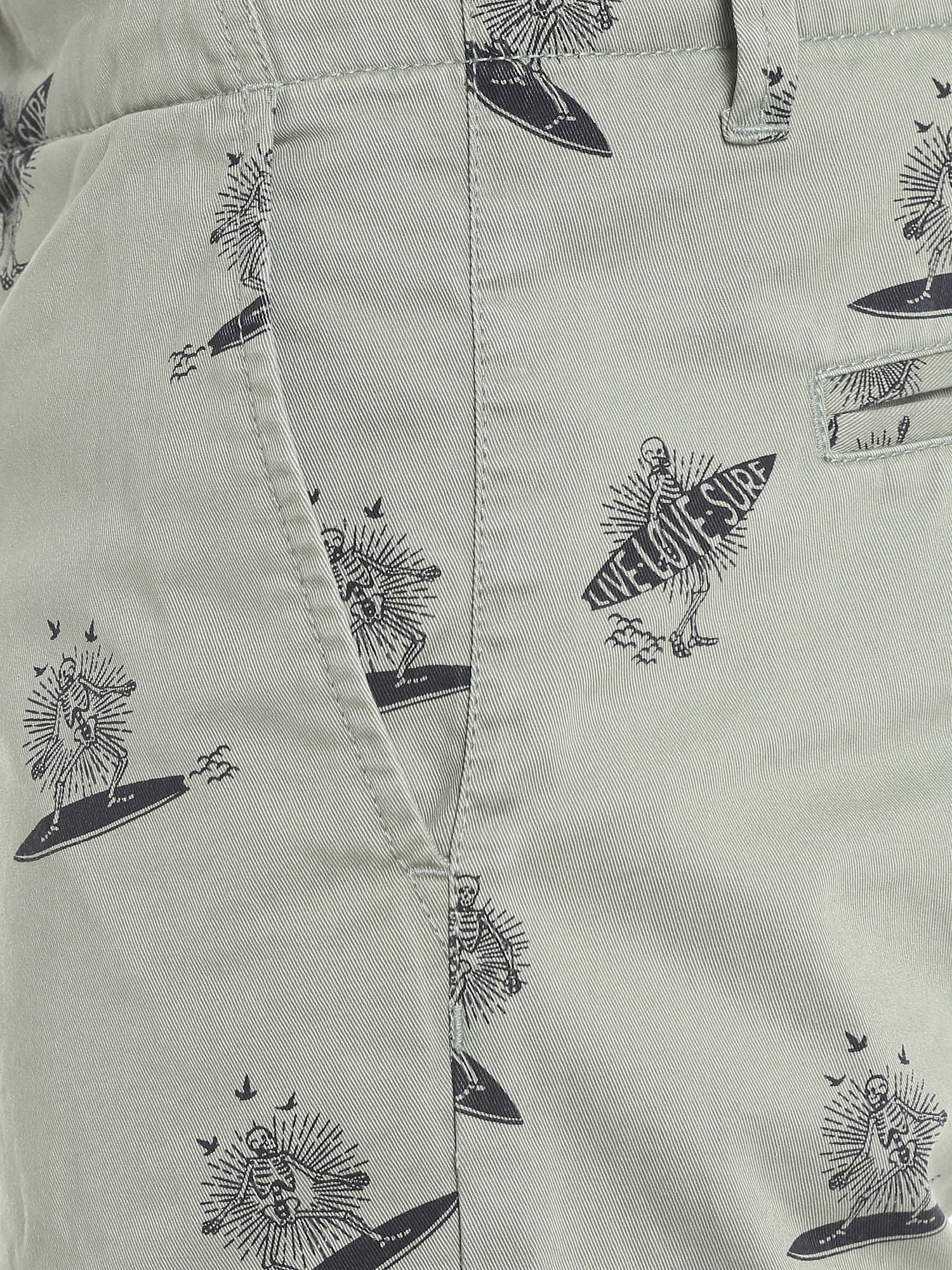 Green Surf Board Print Shorts
