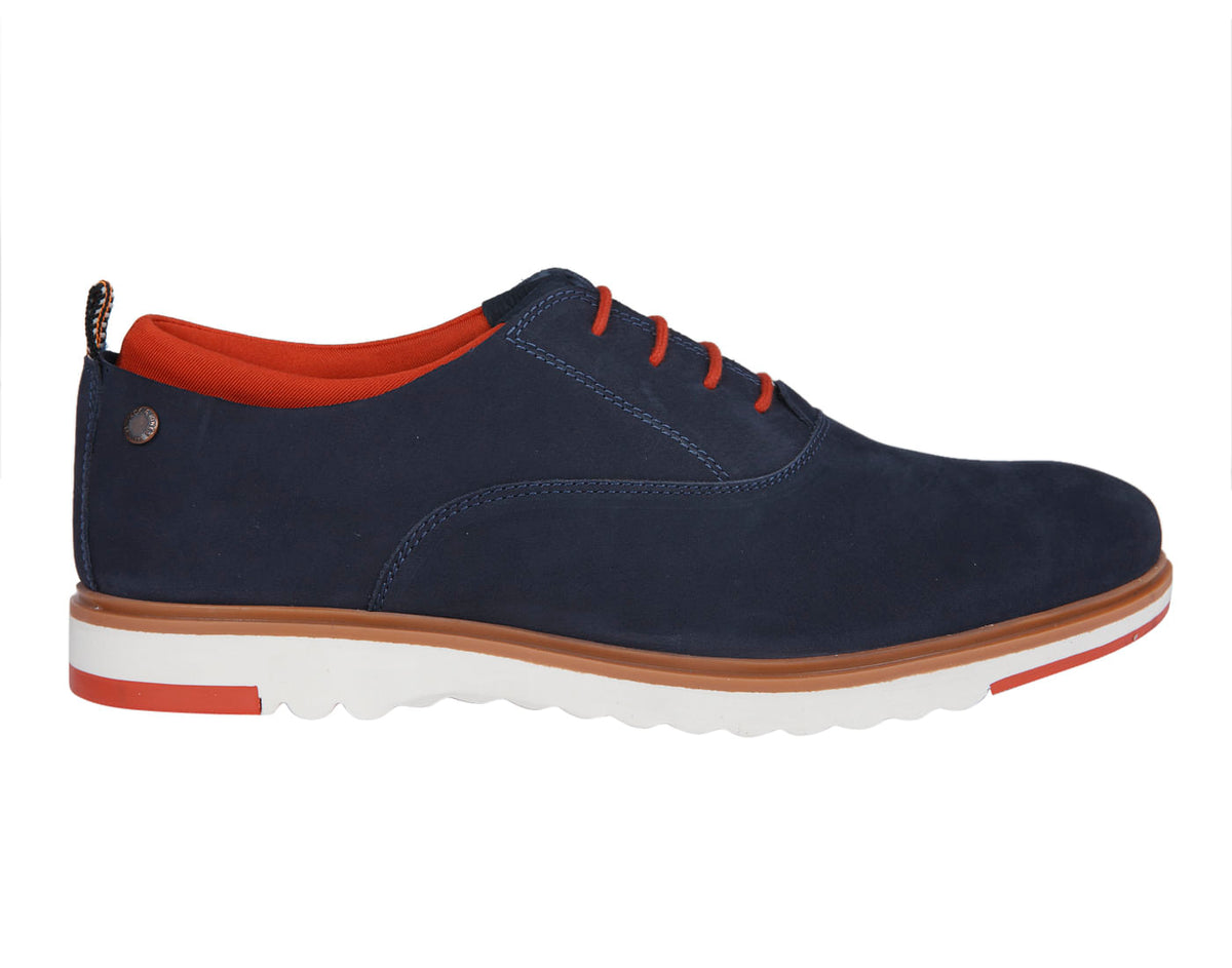Blue & Orange Colour Blocked Formal Shoes - 6