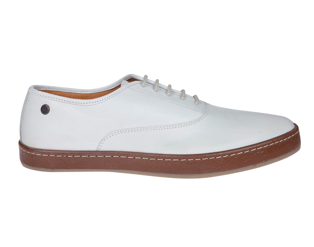 White Leather Formal Shoes - 6
