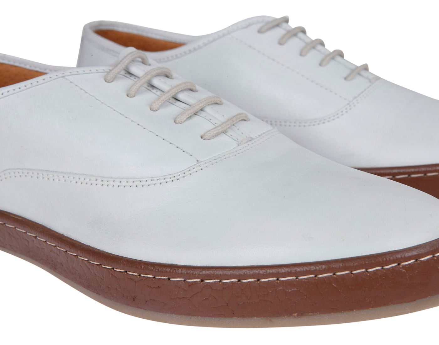 White Leather Formal Shoes