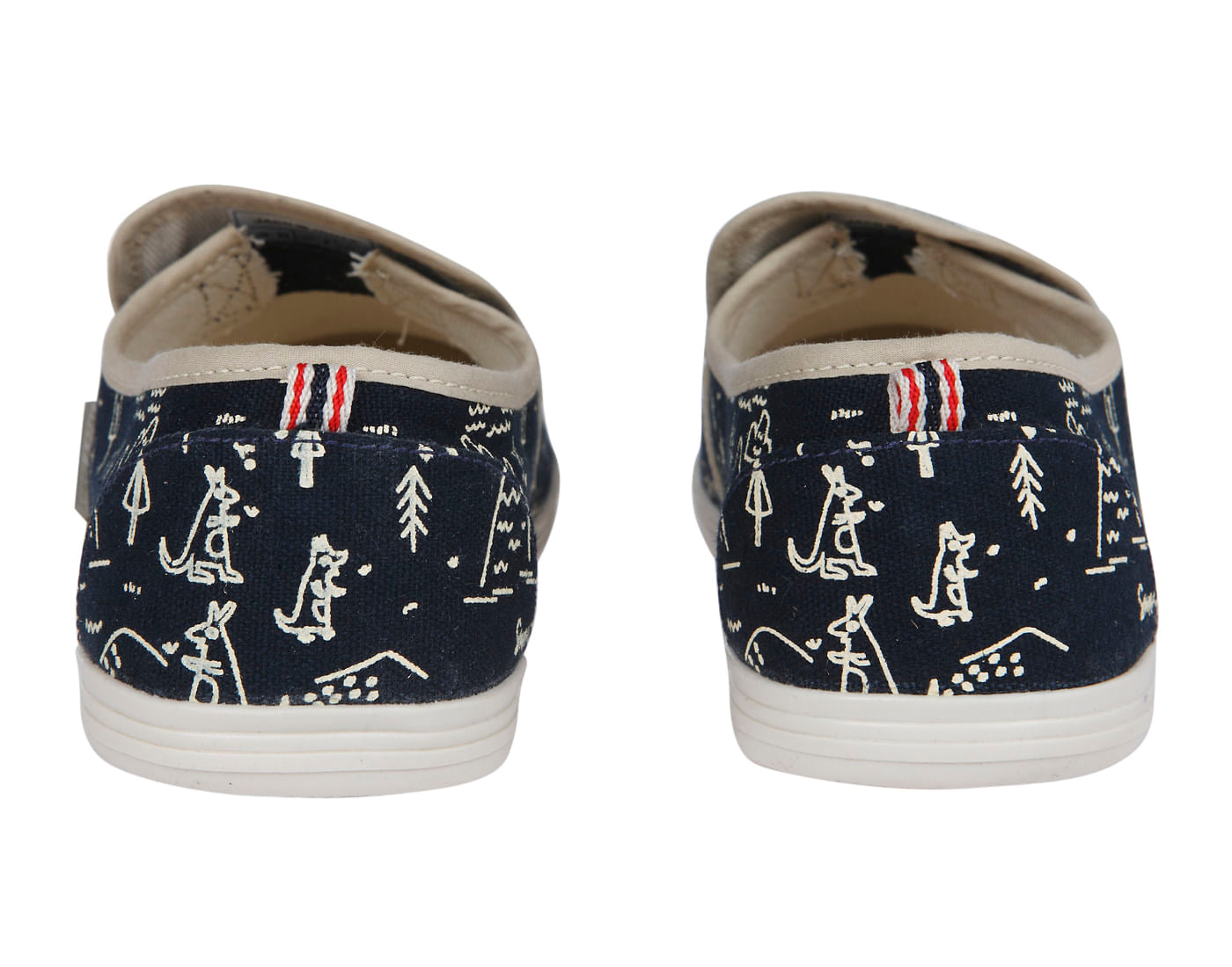 Blue Printed Slip Ons