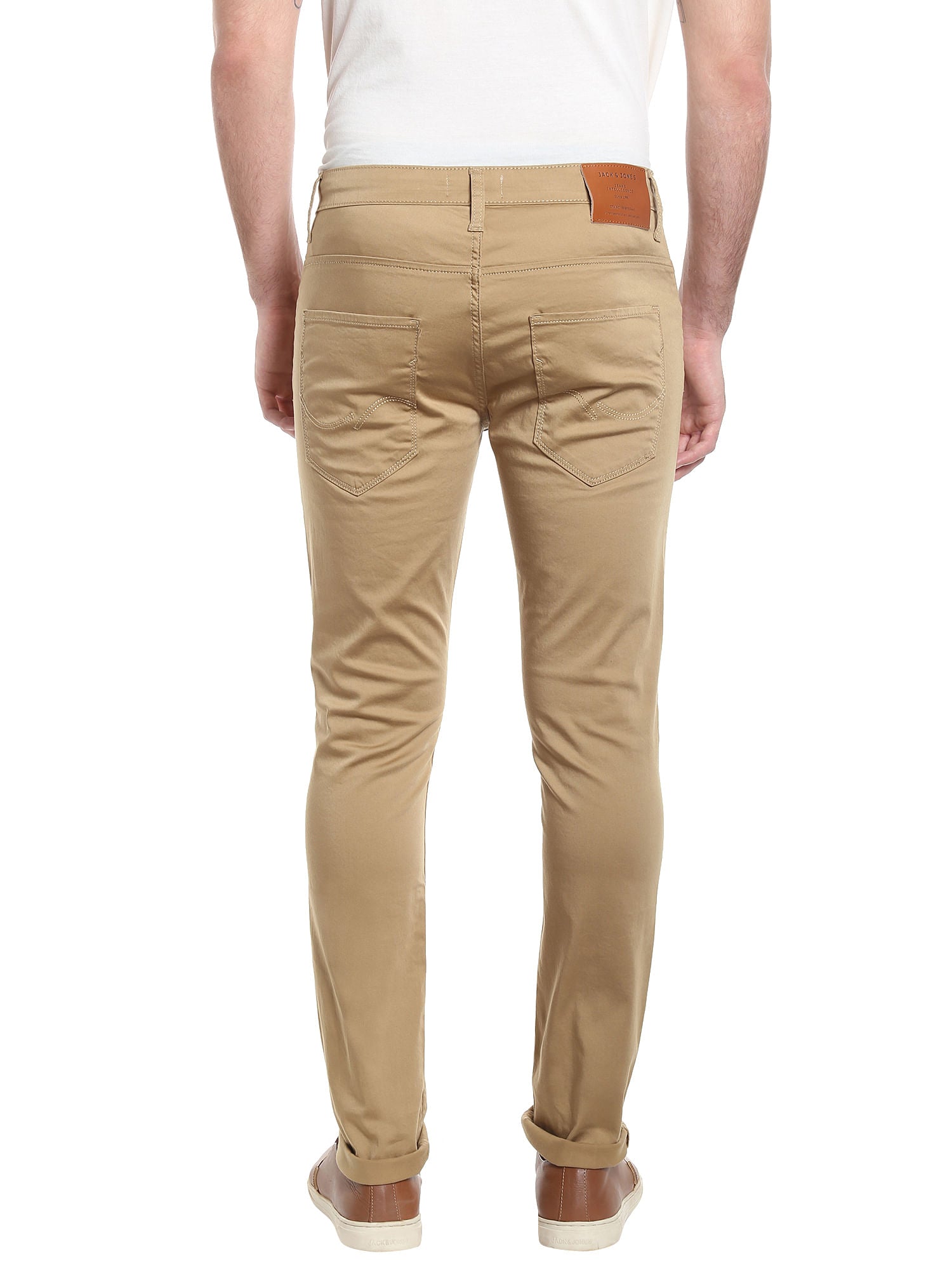Beige Relaxed Straight Pants