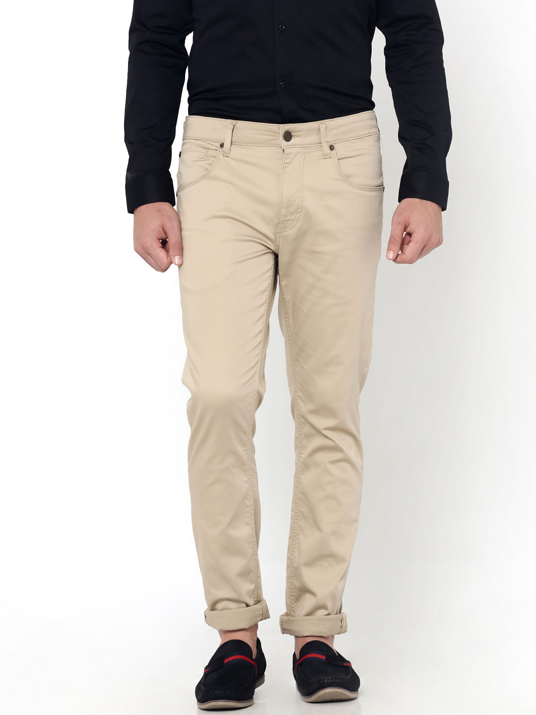 Beige Slim Fit Pants - 28/32