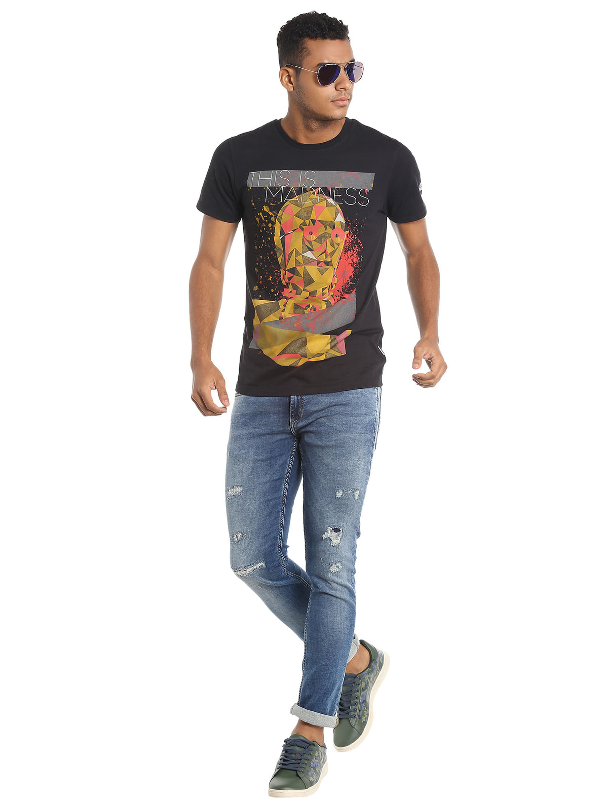 Blue Ripped Slim Jeans - 28/32
