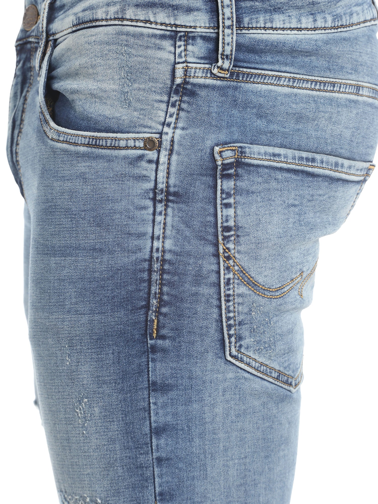 Blue Ripped Slim Jeans