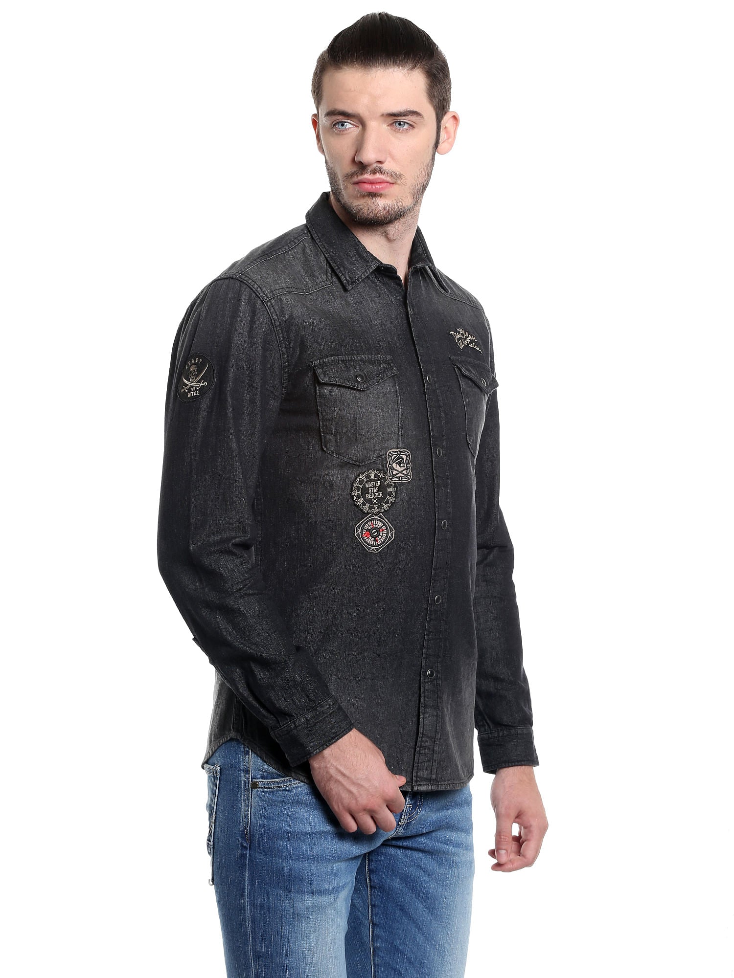 Pirates Of The Caribbean Graphic Print Black Shirt