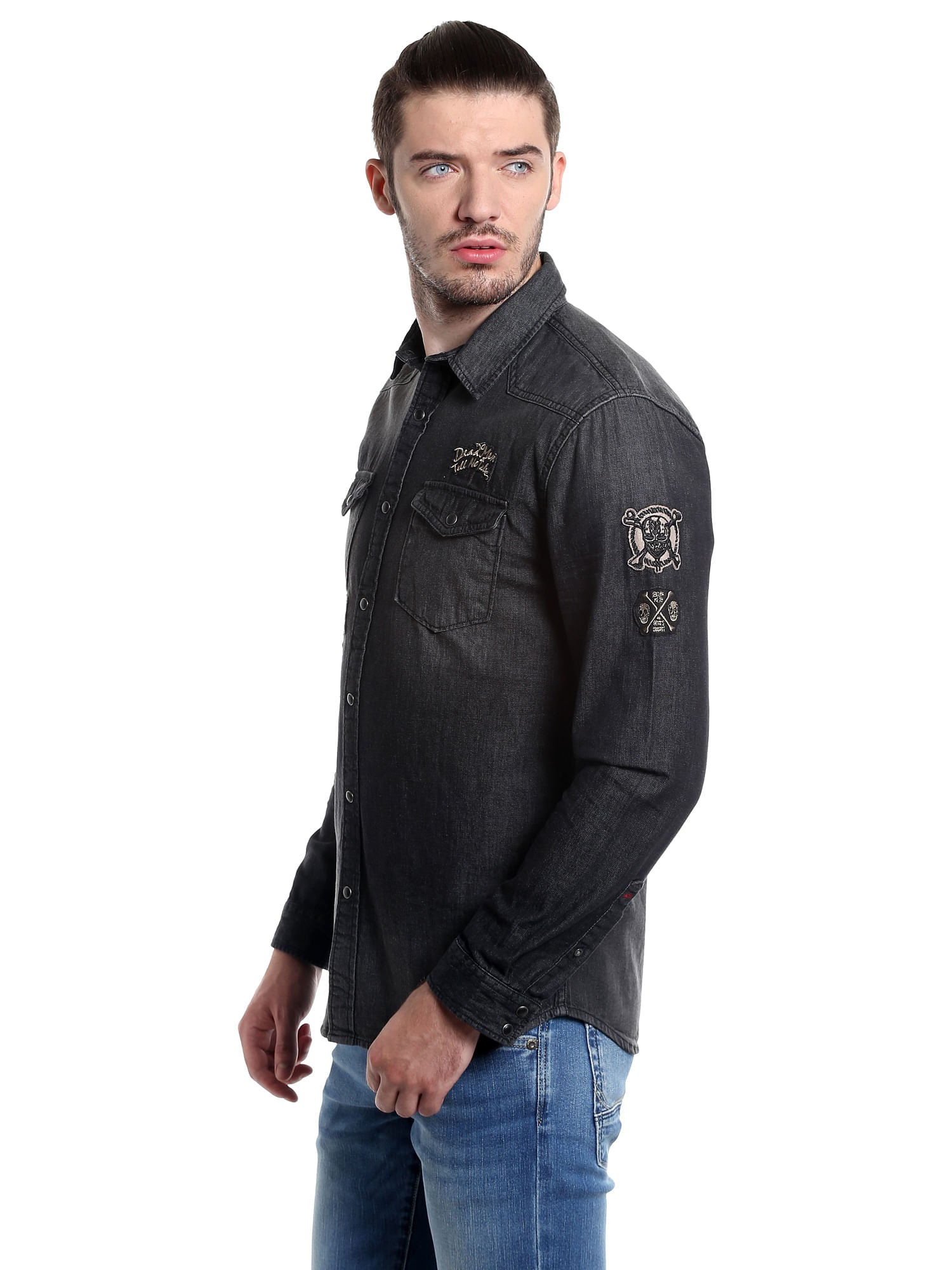 Pirates Of The Caribbean Graphic Print Black Shirt