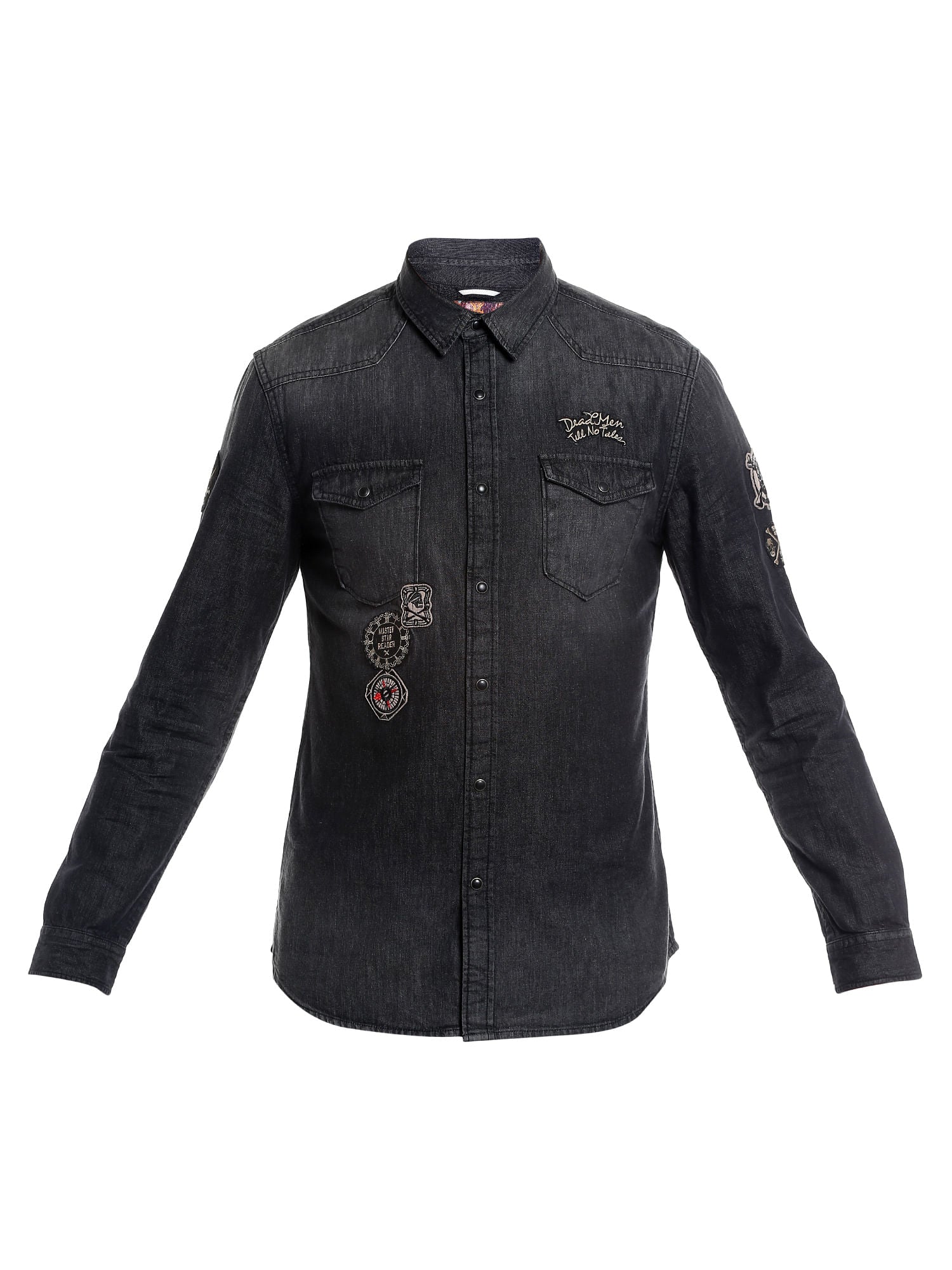 Pirates Of The Caribbean Graphic Print Black Shirt