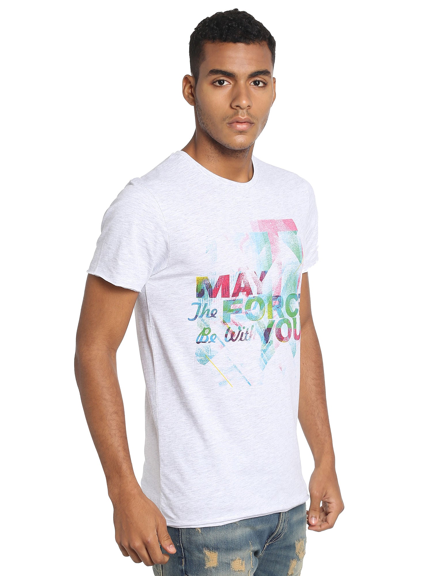 Star Wars Print Graphic White T-Shirt