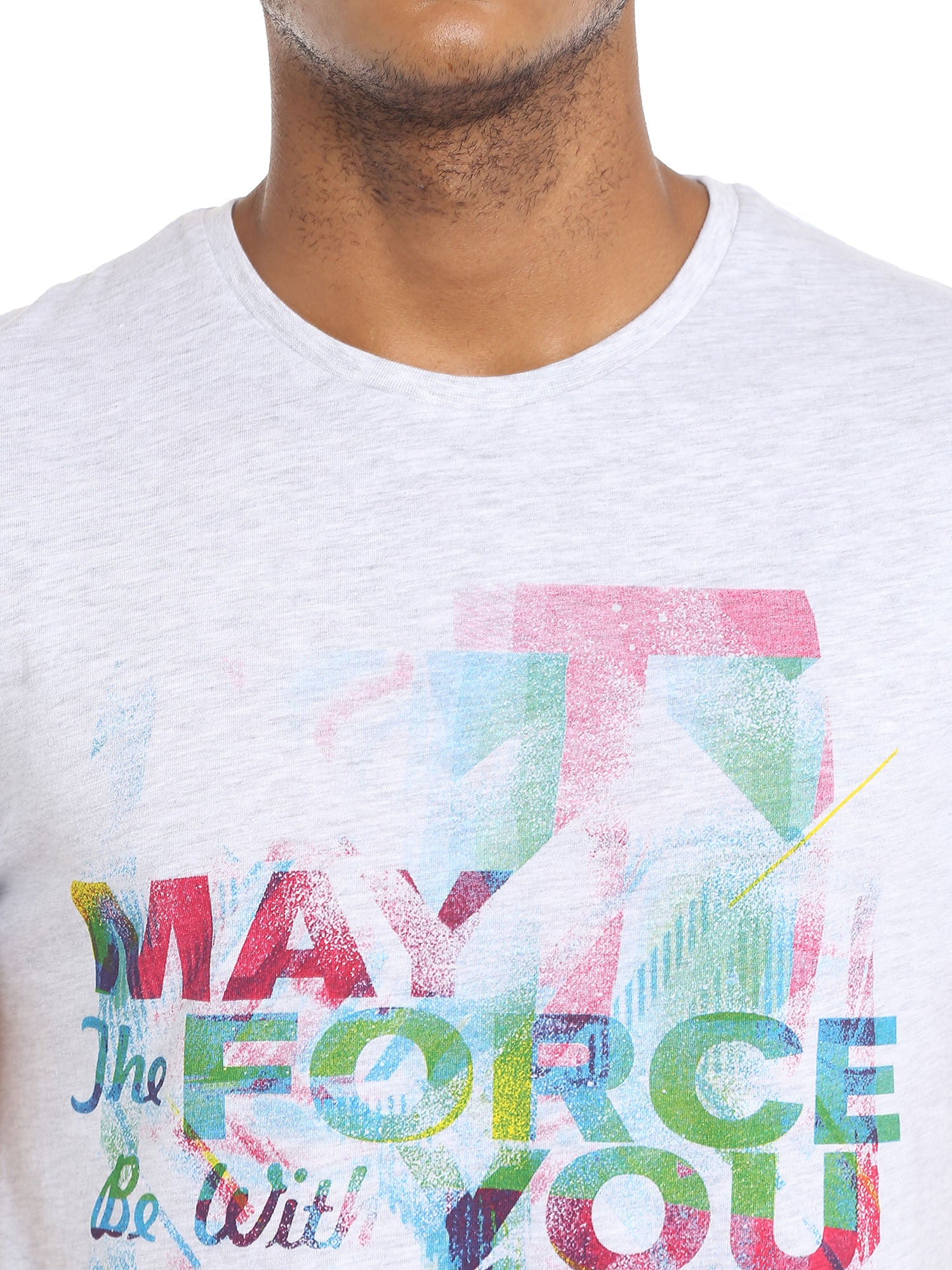 Star Wars Print Graphic White T-Shirt