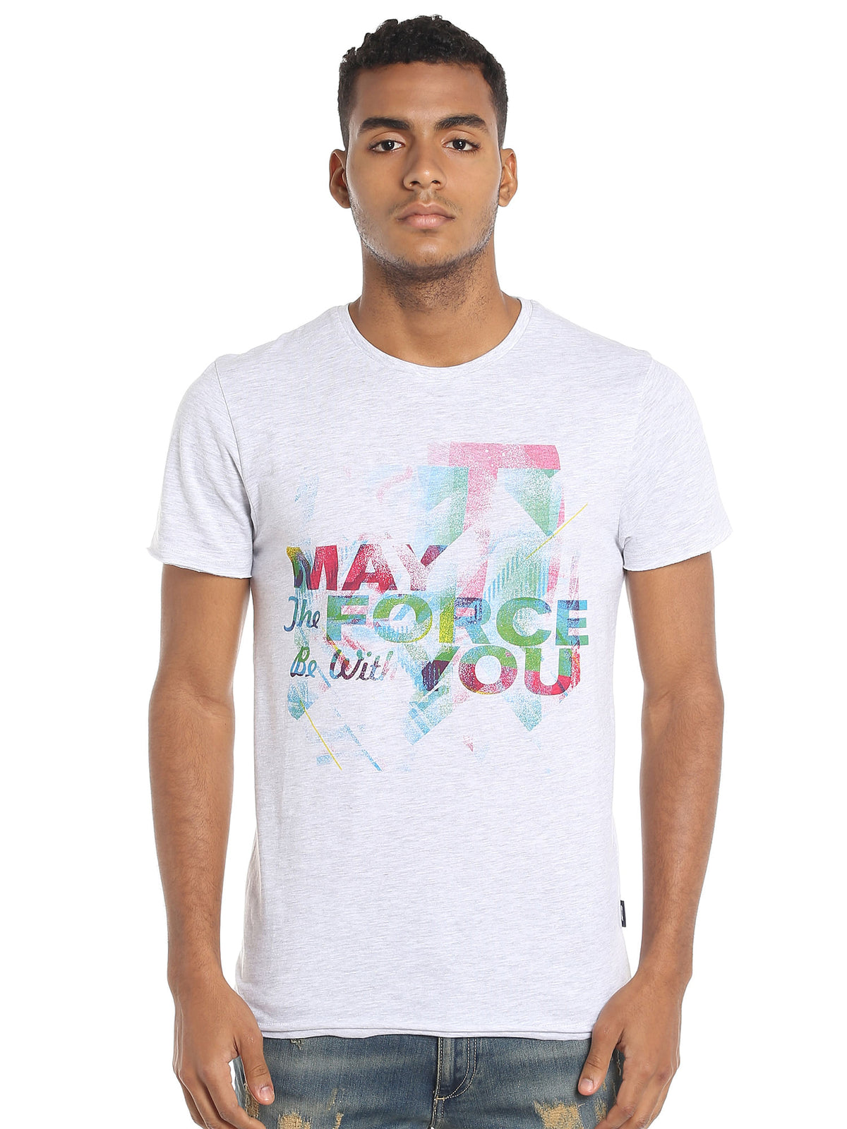 Star Wars Print Graphic White T-Shirt - S