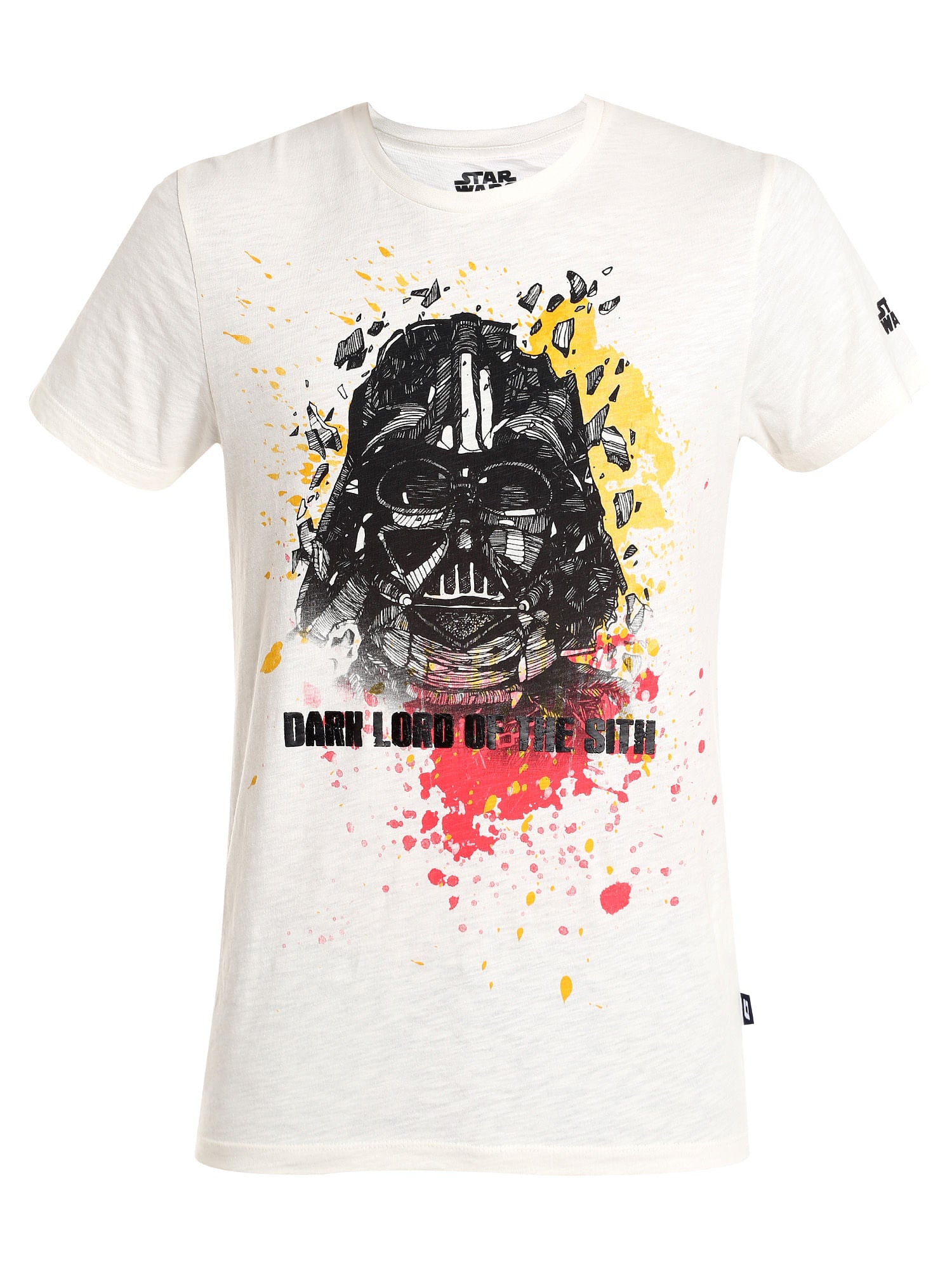 Darth Vader Print White T-Shirt