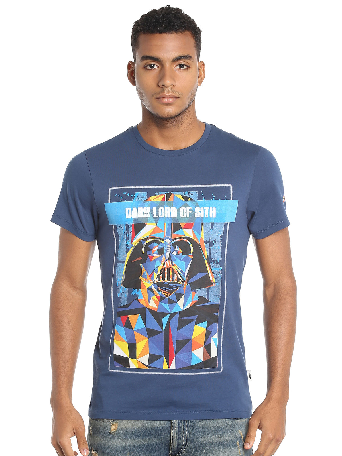 Darth Vader Print Blue T-Shirt - S